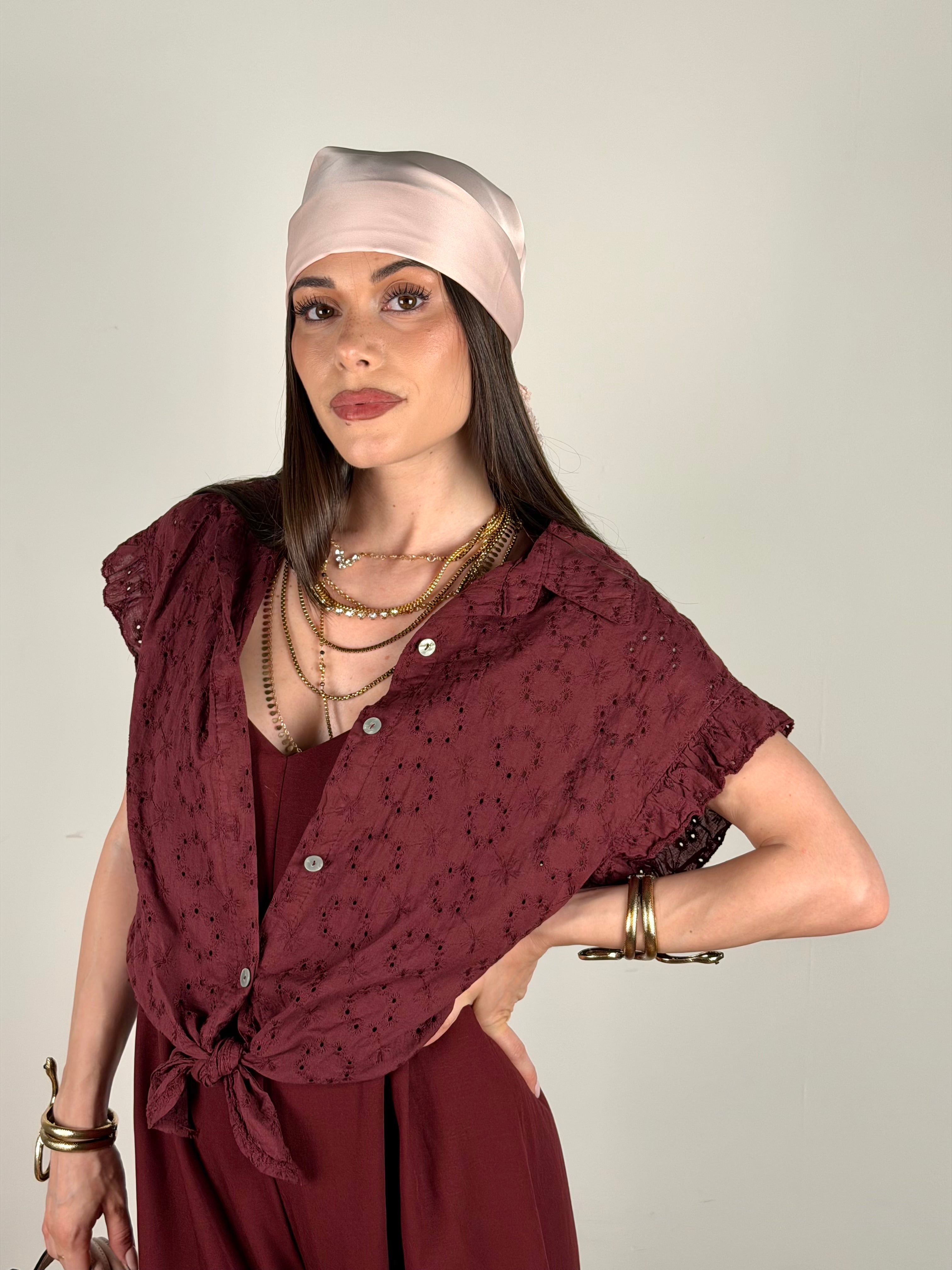Camicia Siria bordeaux