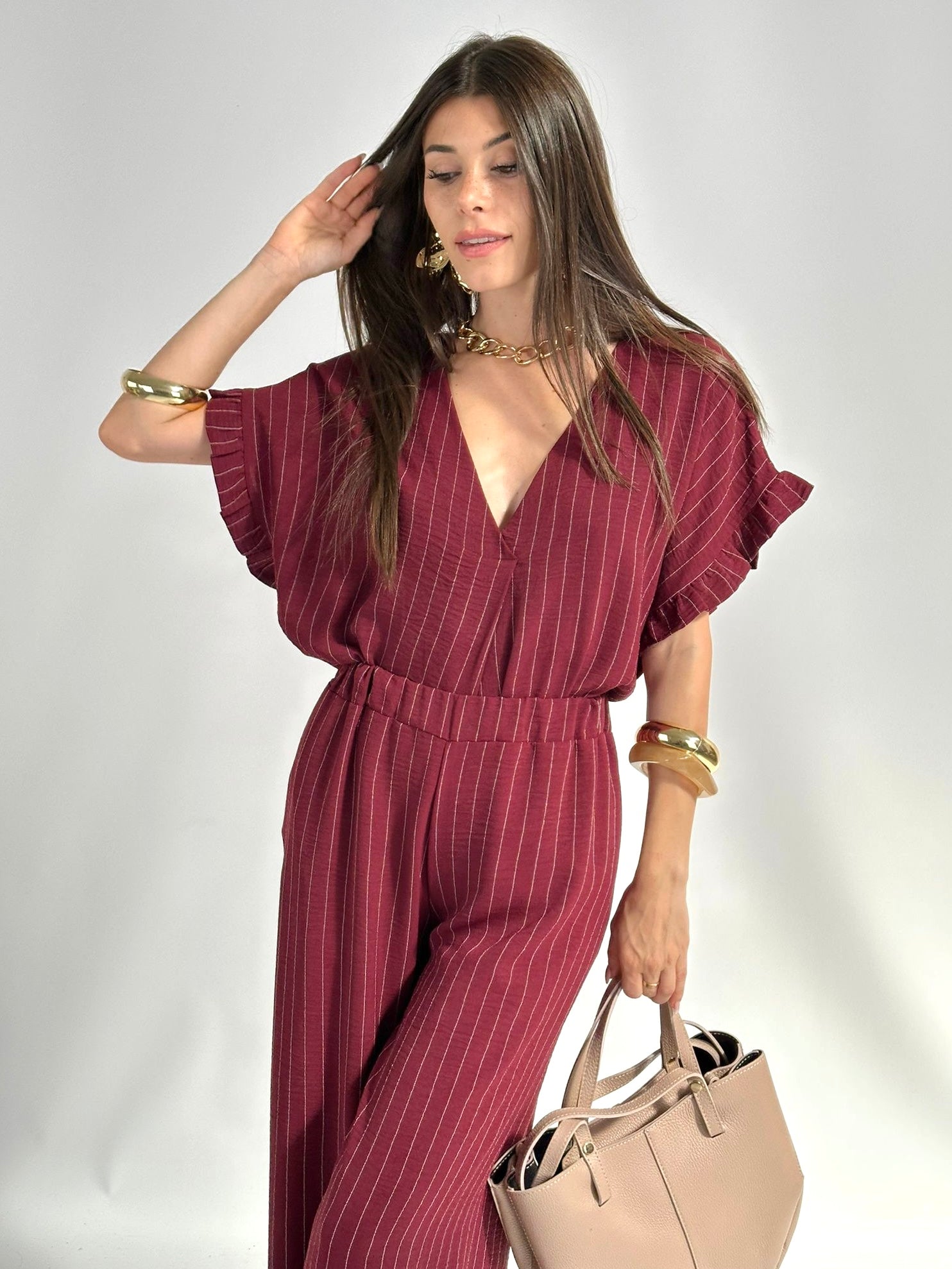 Completo Samantha bordeaux