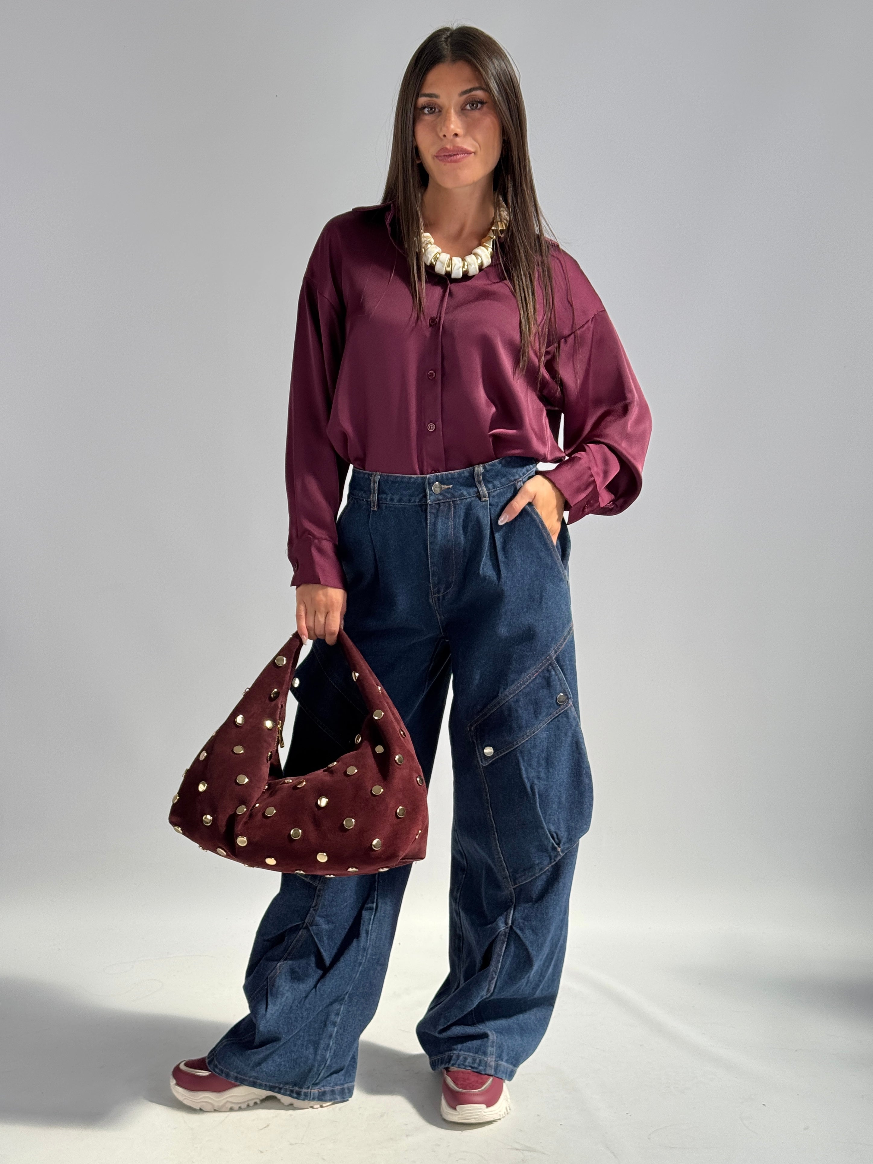 Camicia Delia bordeaux