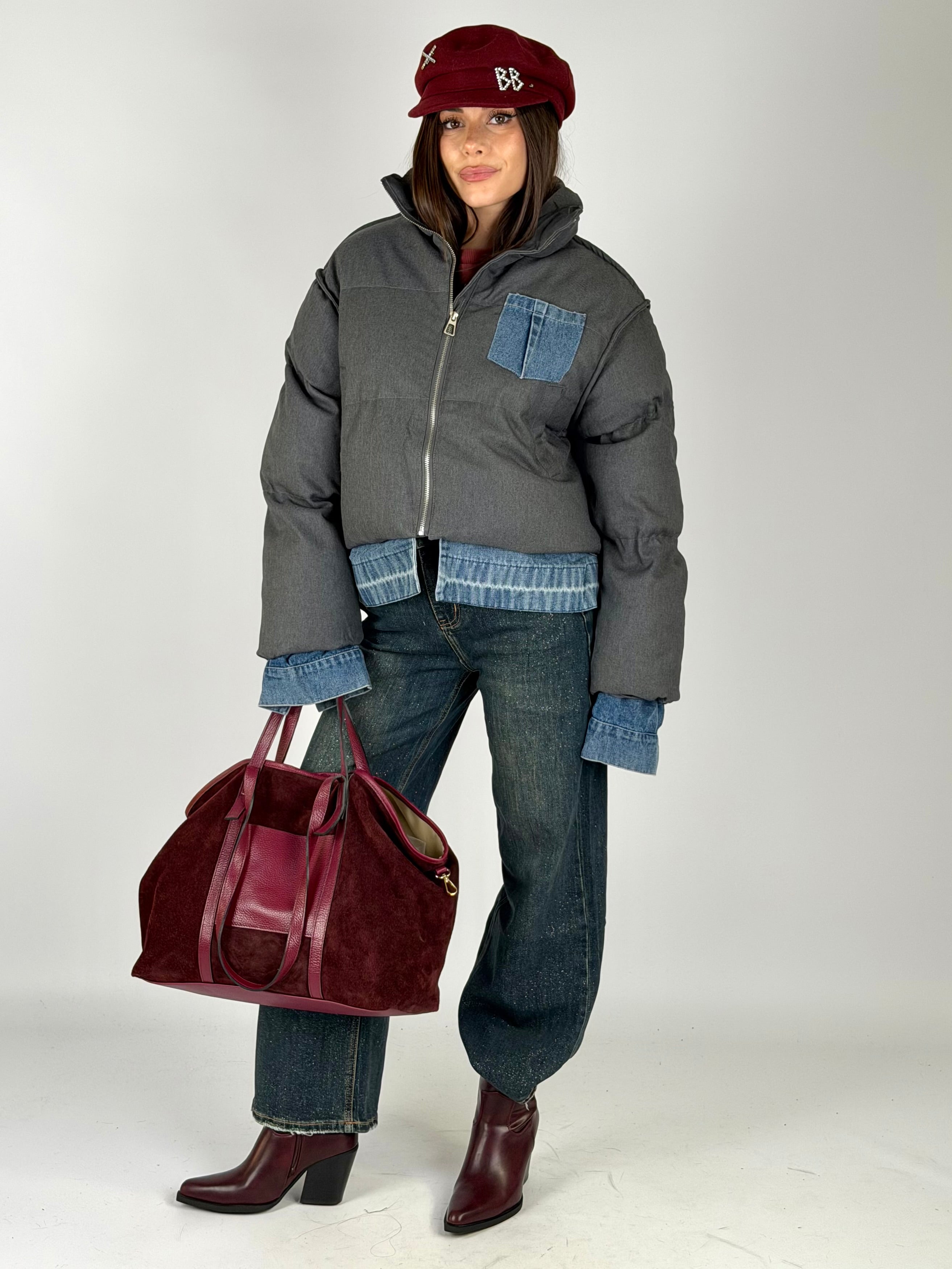 Piumino Mabel grigio