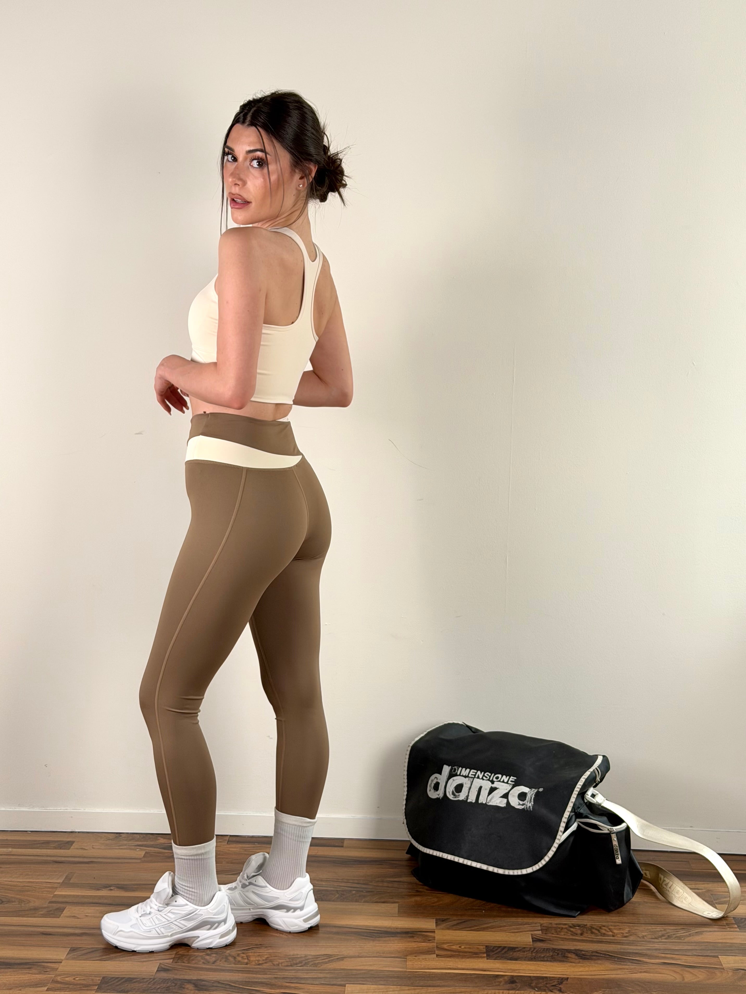 Top Set sportivo bicolor taupe