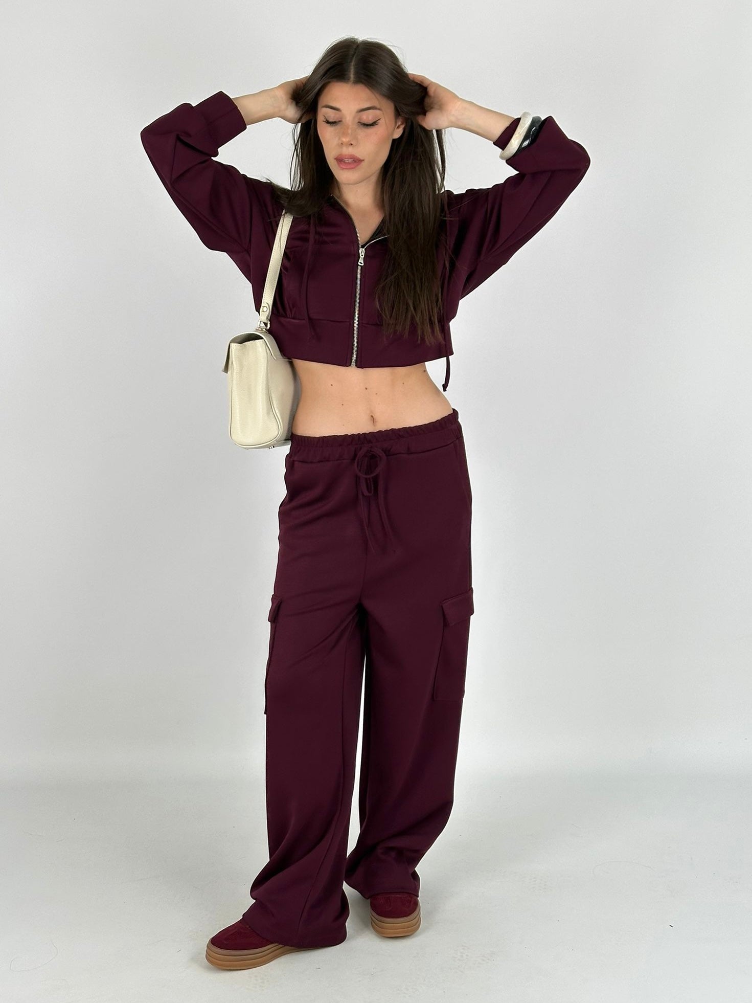 Tuta sportiva Saida bordeaux