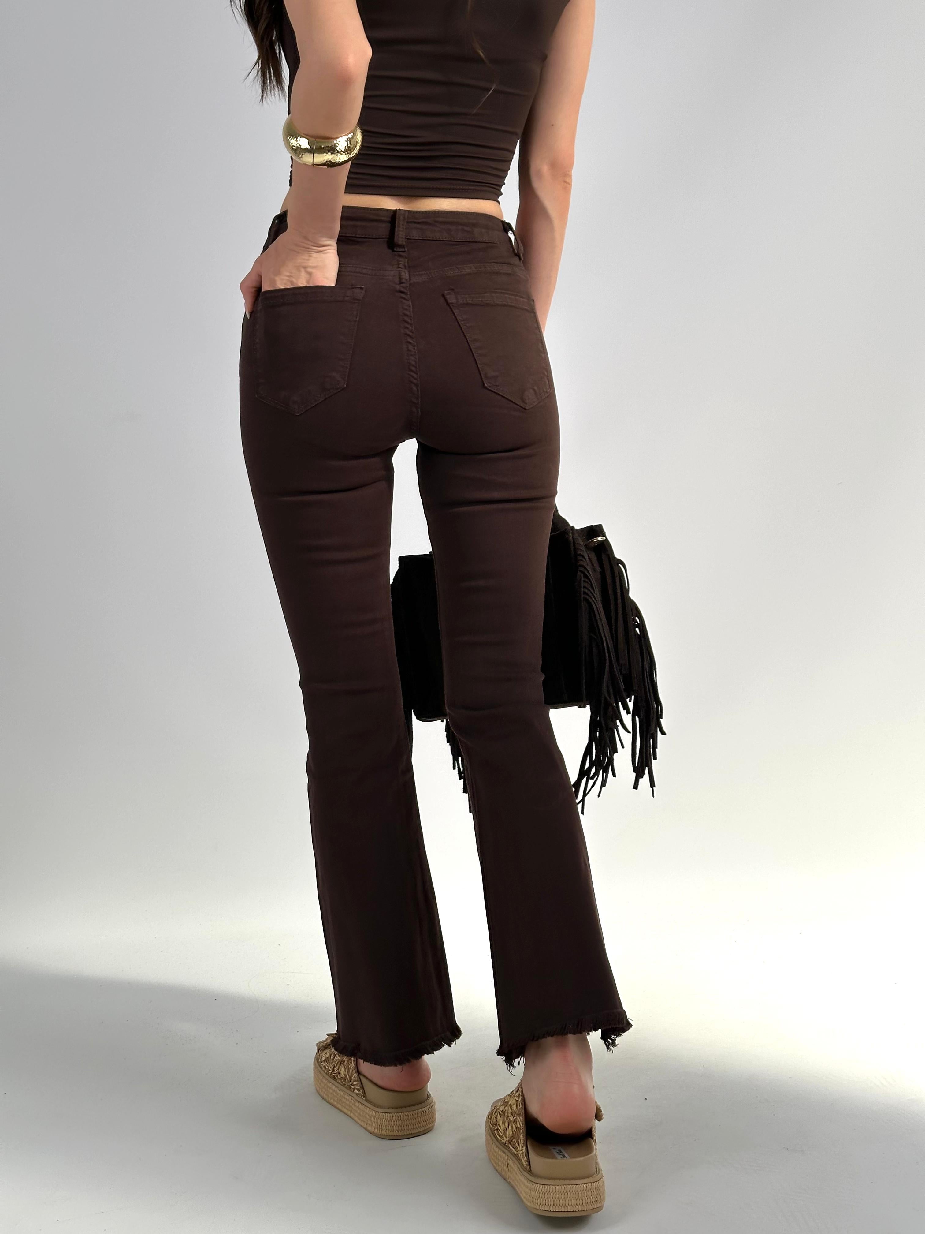 Jeans denim day sfrangiato moro