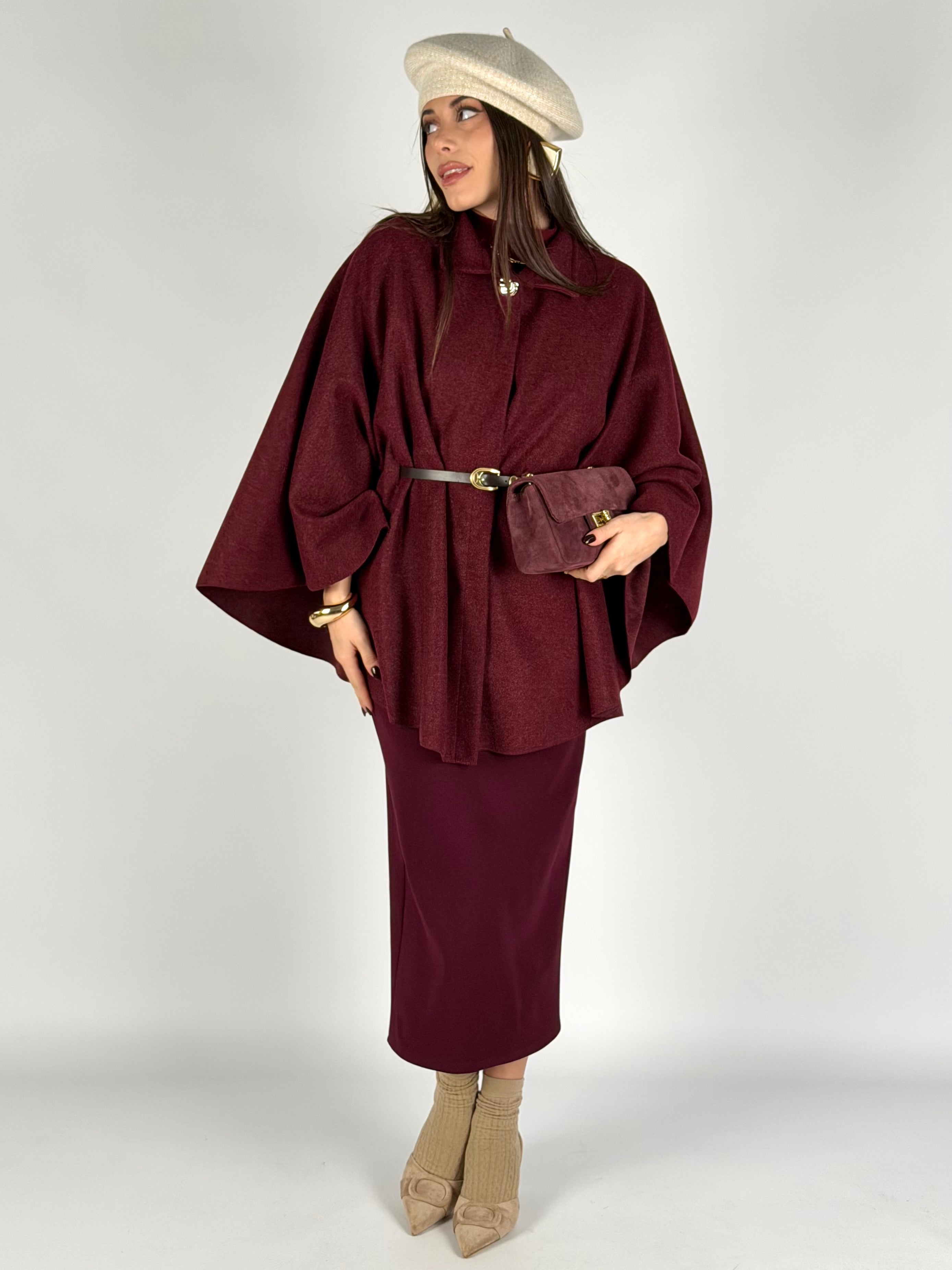 Cappotto Amelie bordeaux