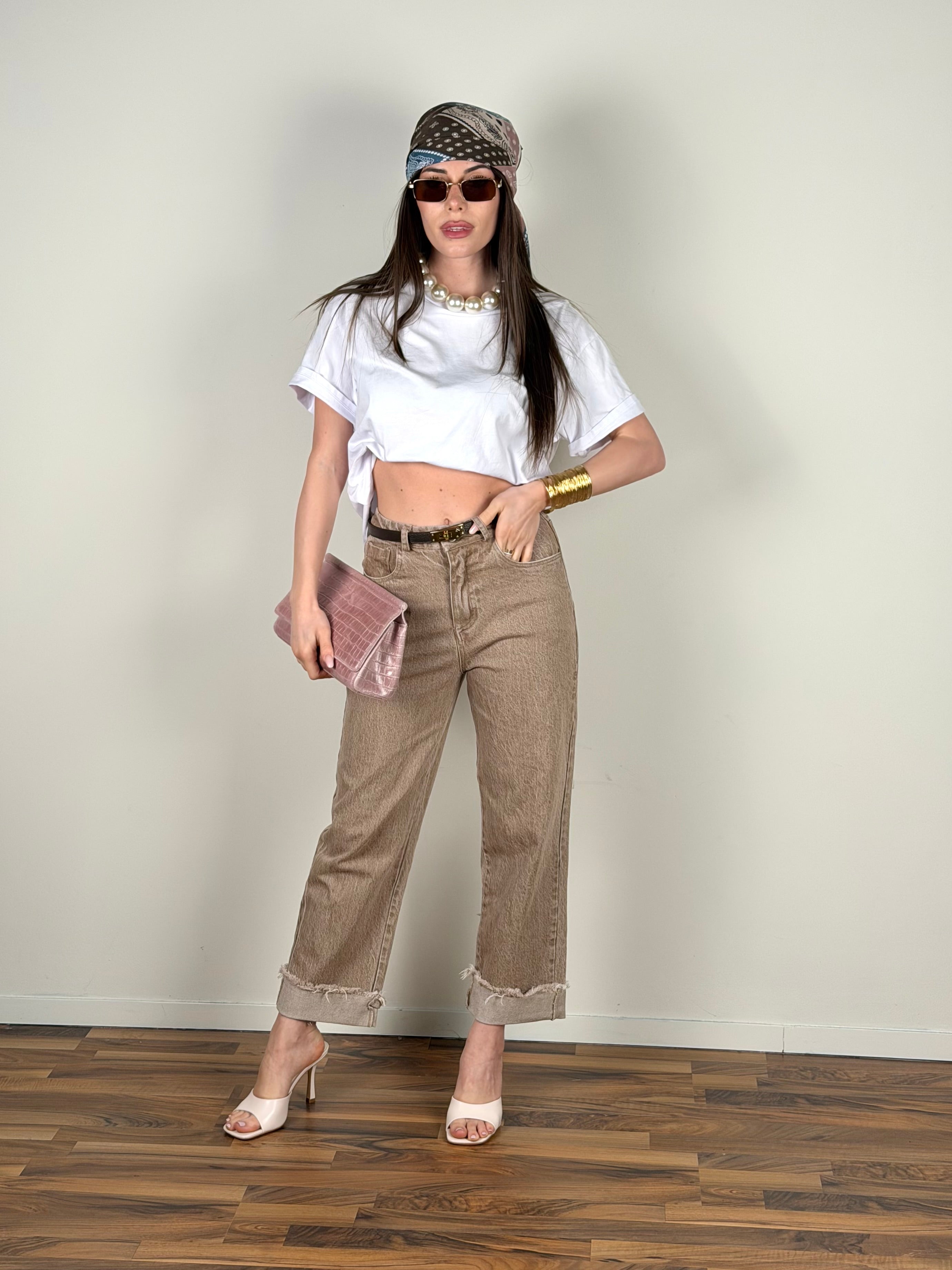 T-shirt Western bianca