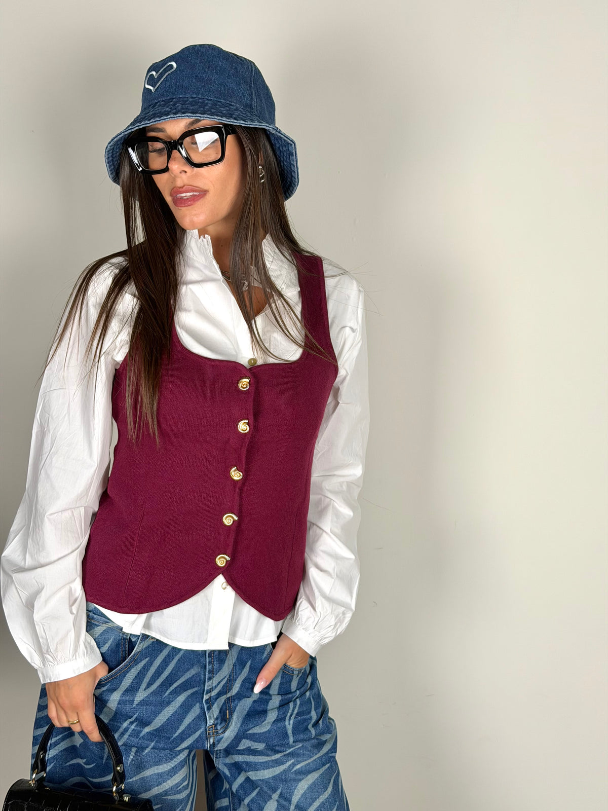 Maglia Polinesia bordeaux