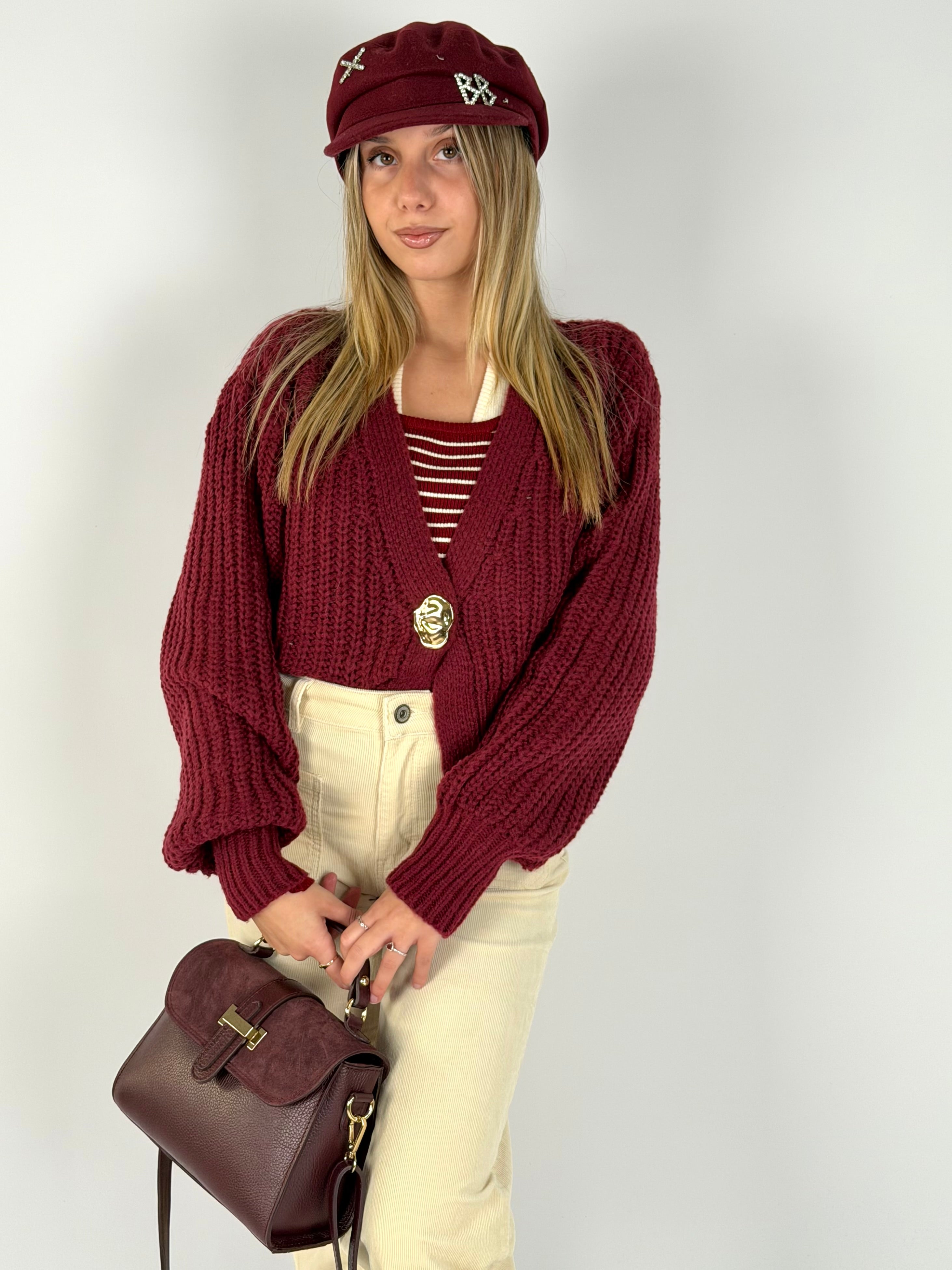 Maglia happy bordeaux