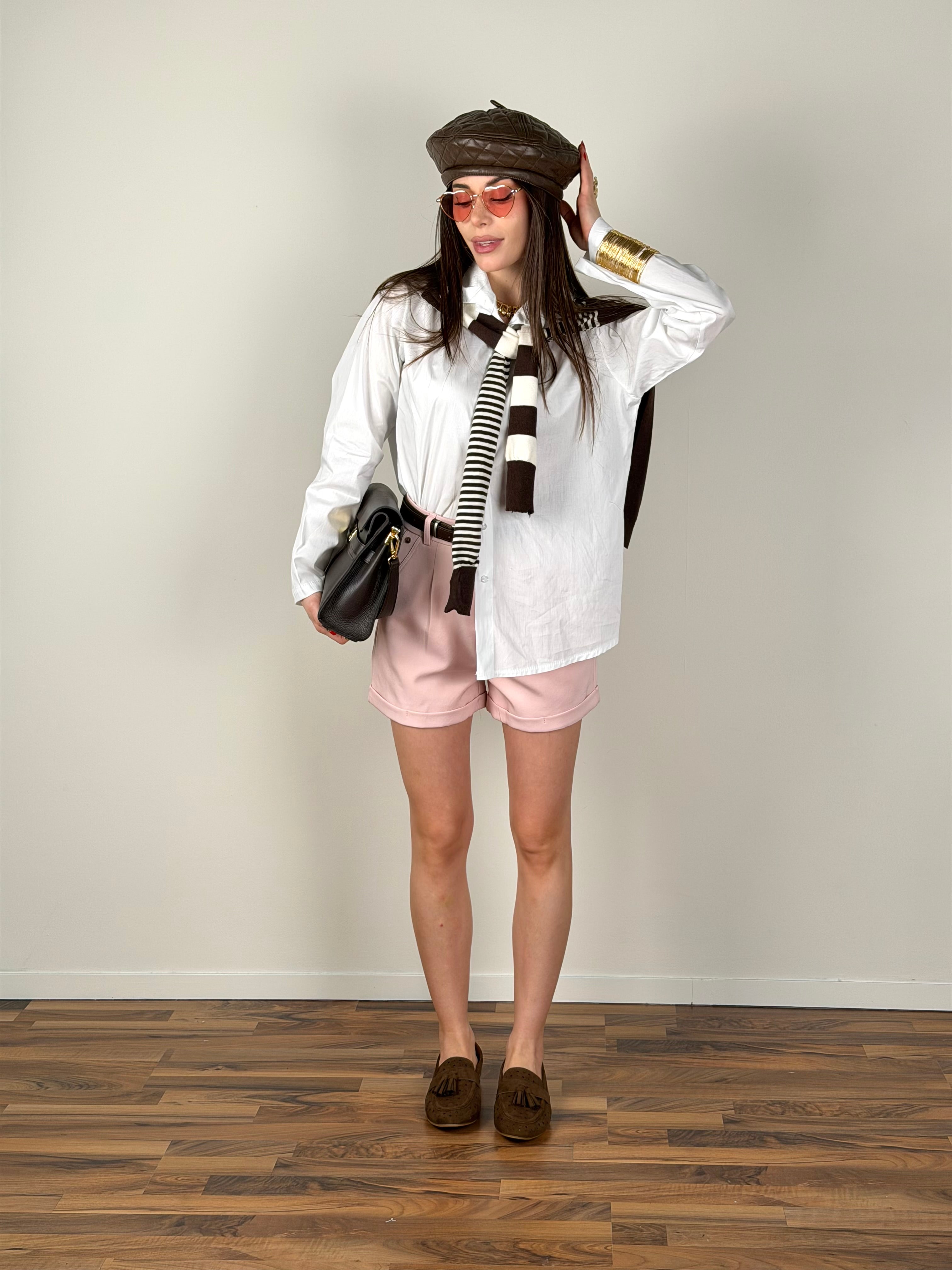 Golf righe + camicia moro