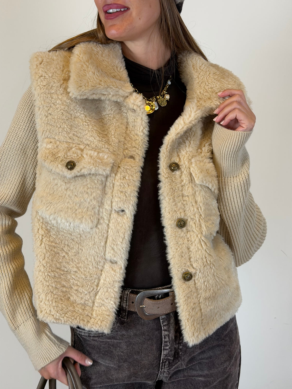 Maglia Teddy beige