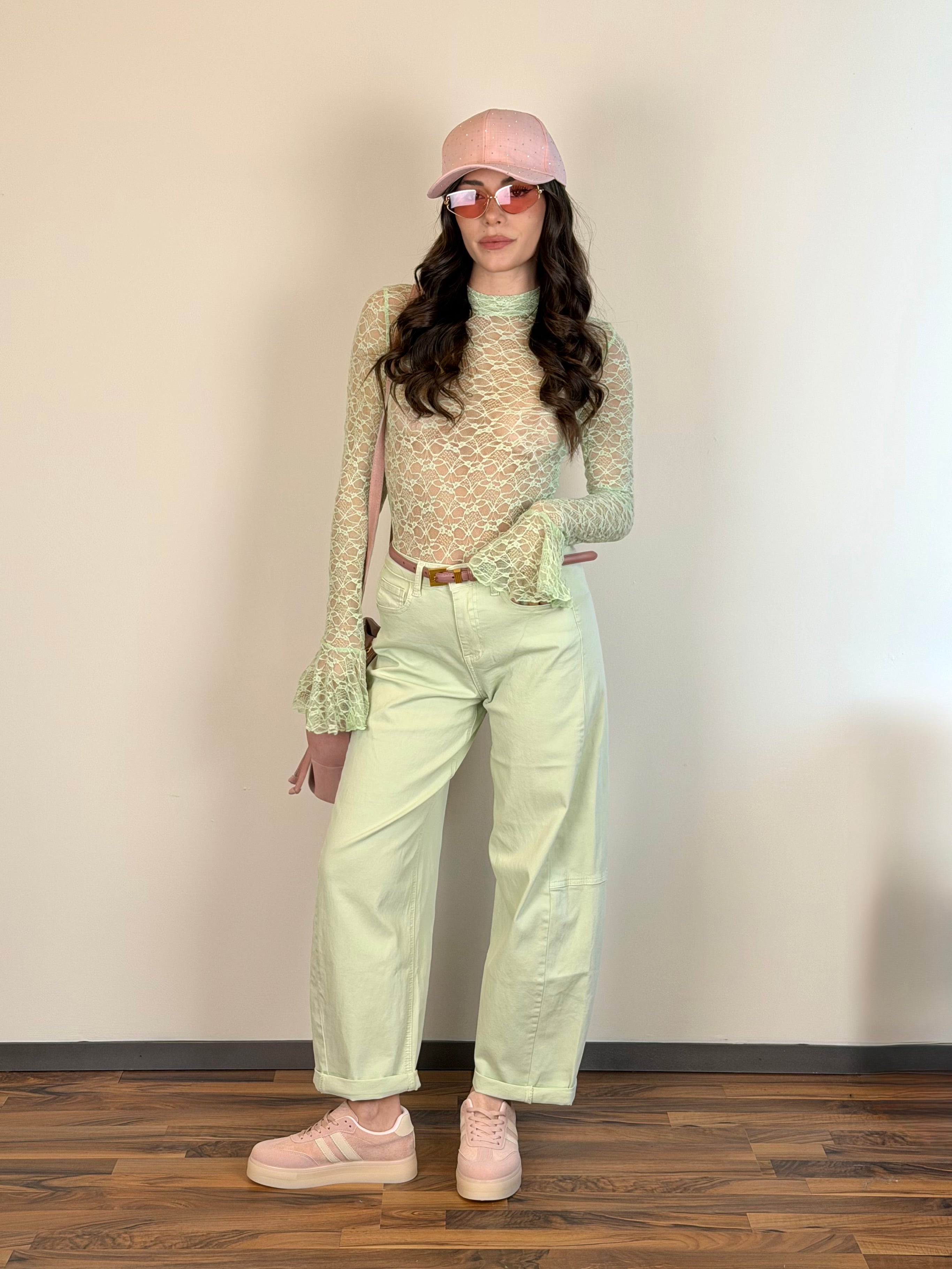 Jeans Terry verde salvia