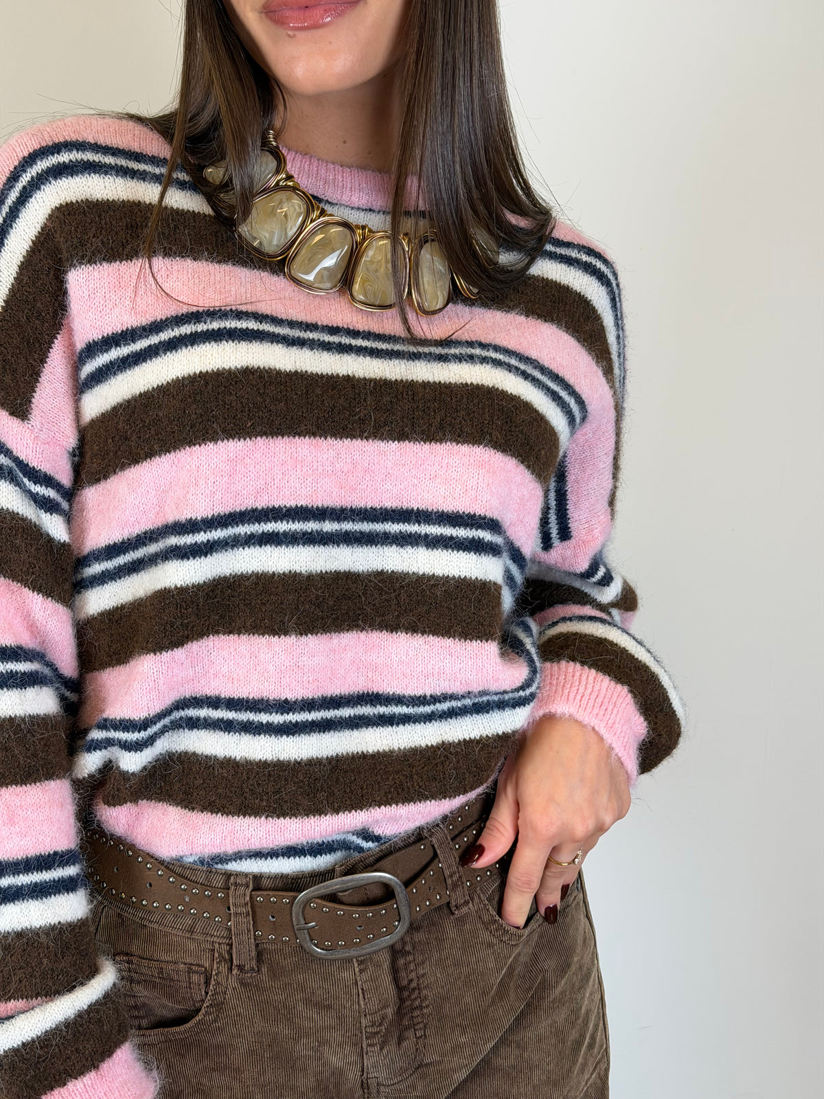 Maglia Soft moro/rosa