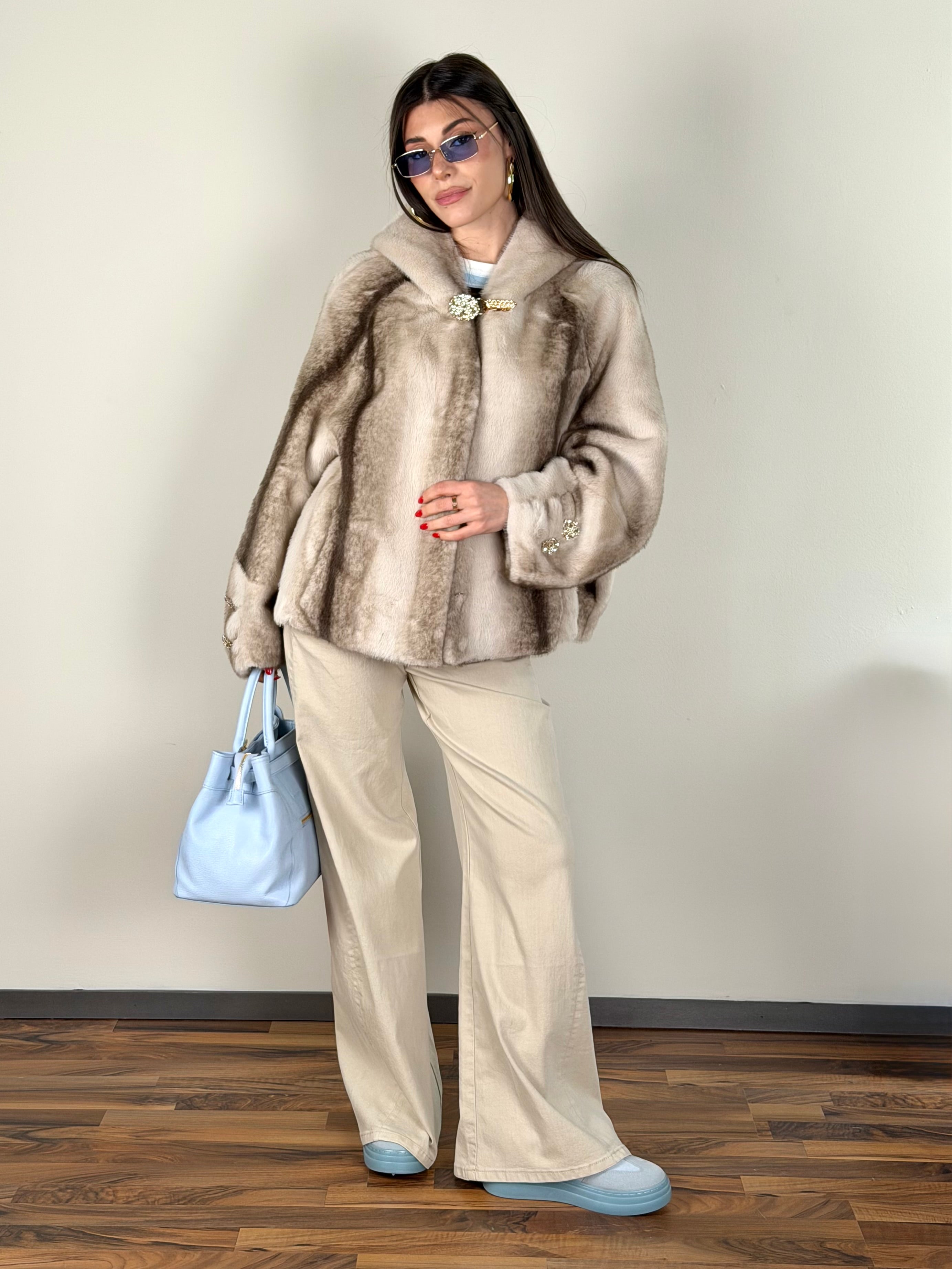 Pelliccia Evelin beige