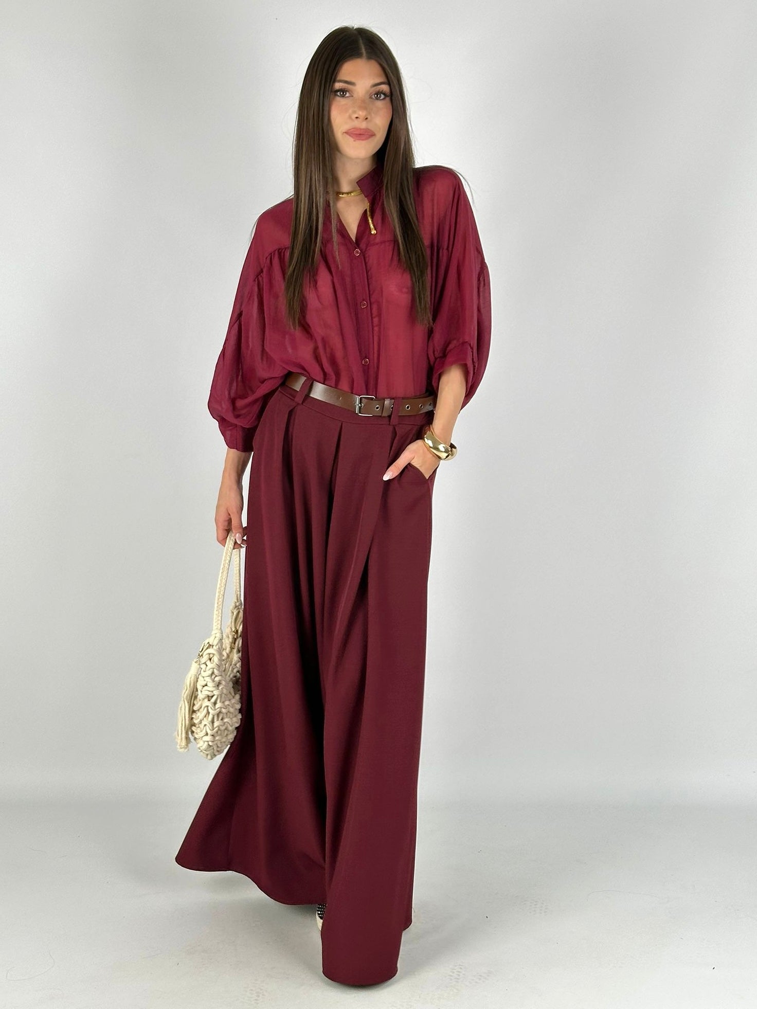 Camicia Dorah bordeaux