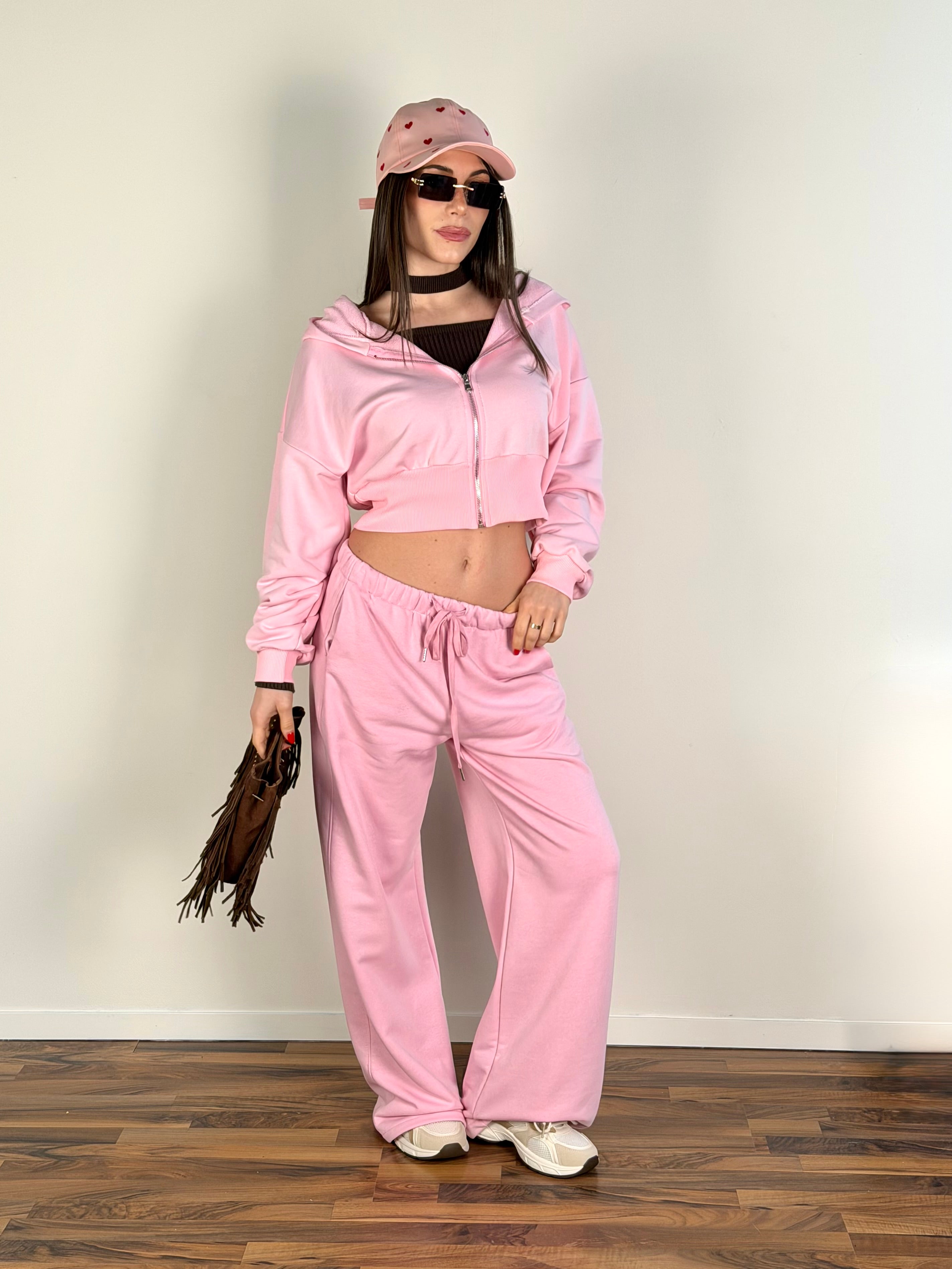 Felpa tuta sportiva City rosa