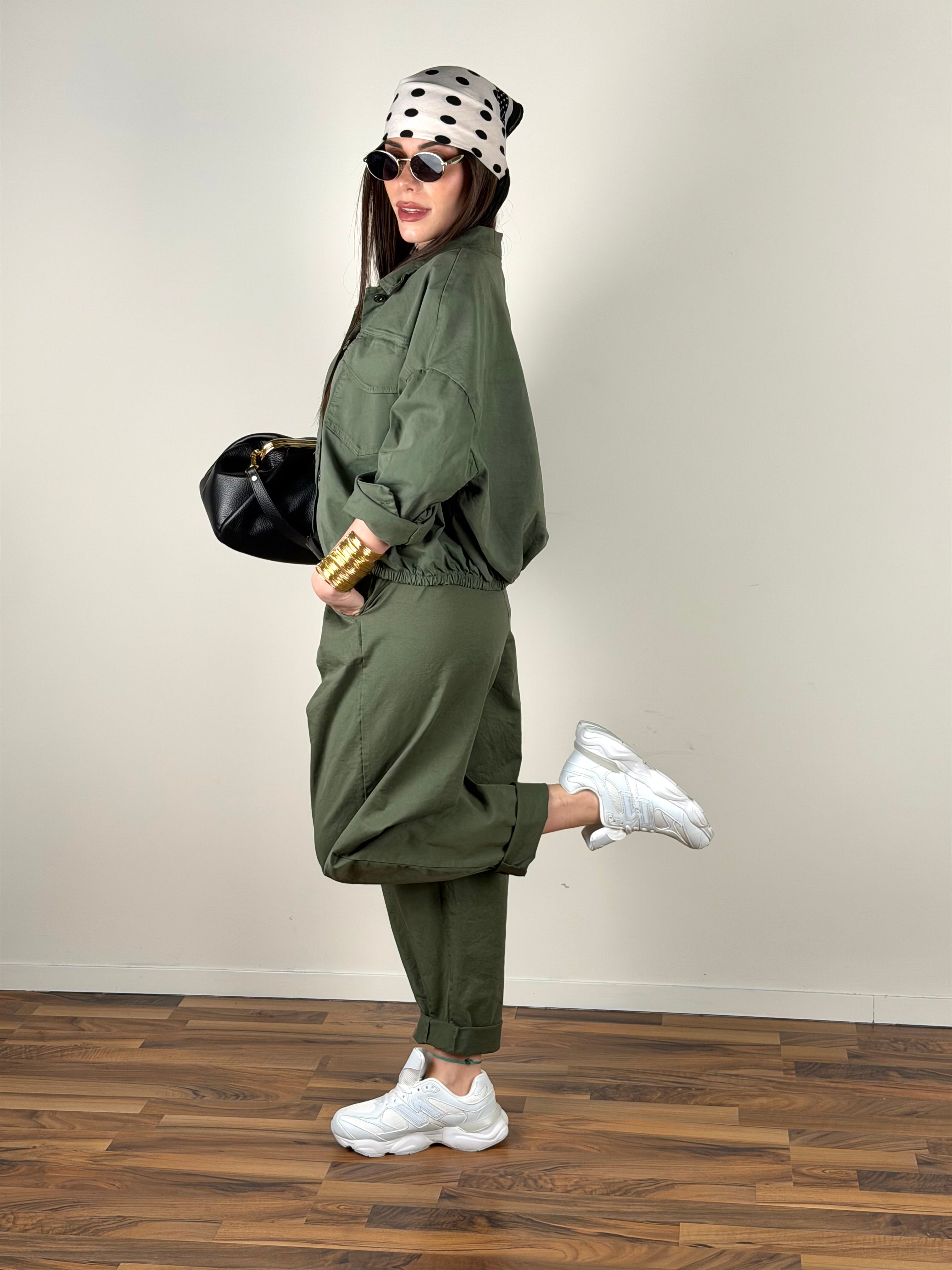 Giubbino jeans Carmen verde