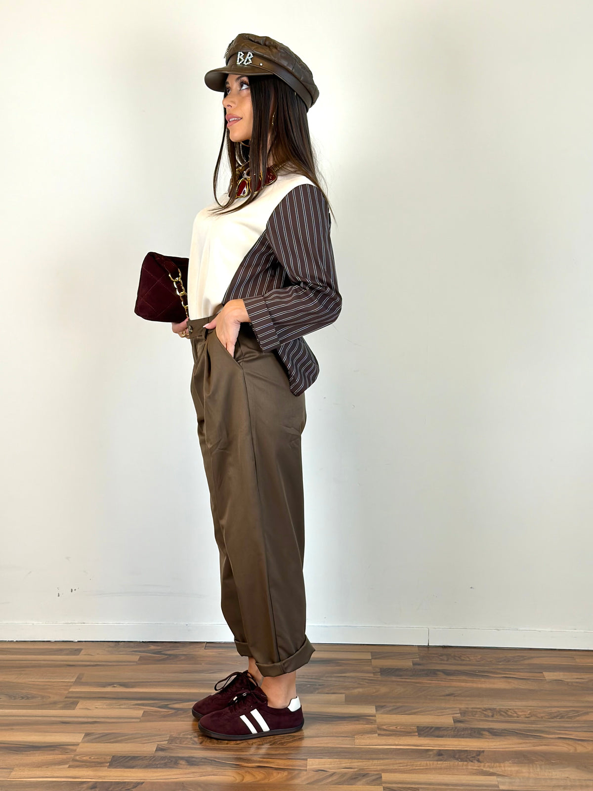 Pantalone glamour moro