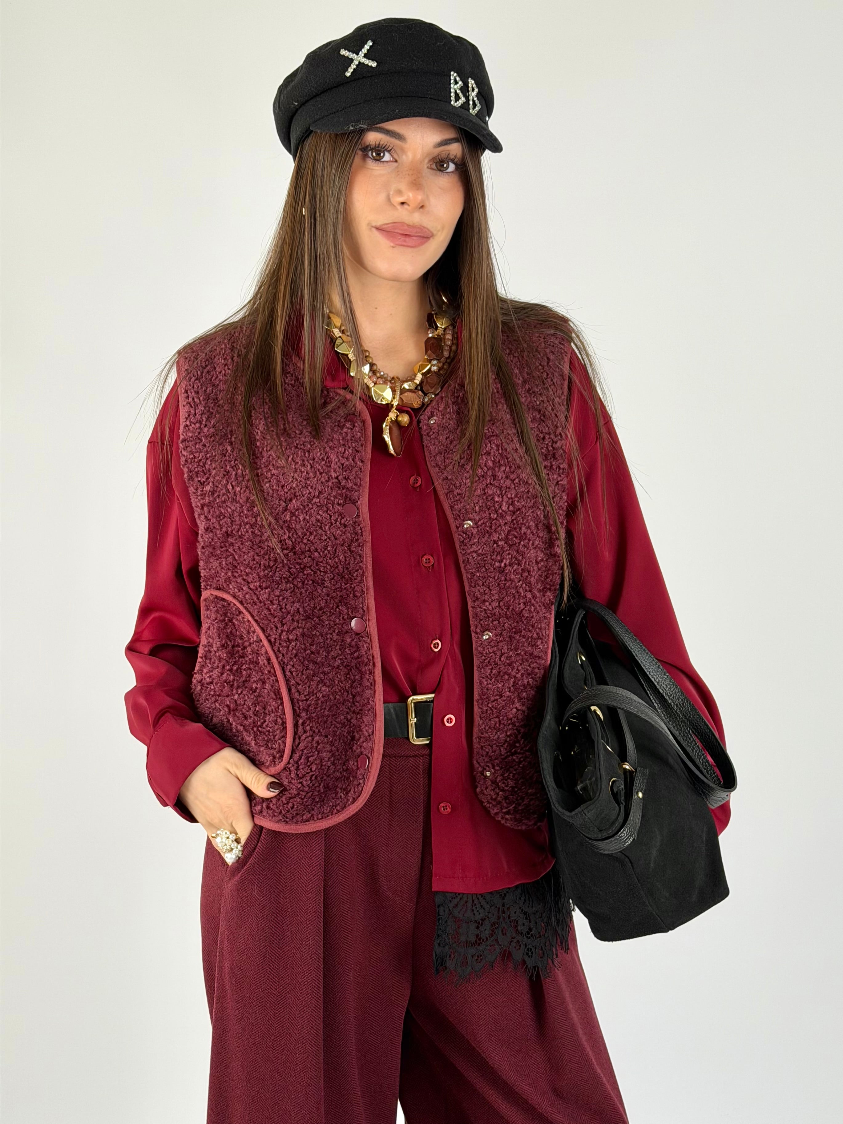 Gilet Cecy bordeaux
