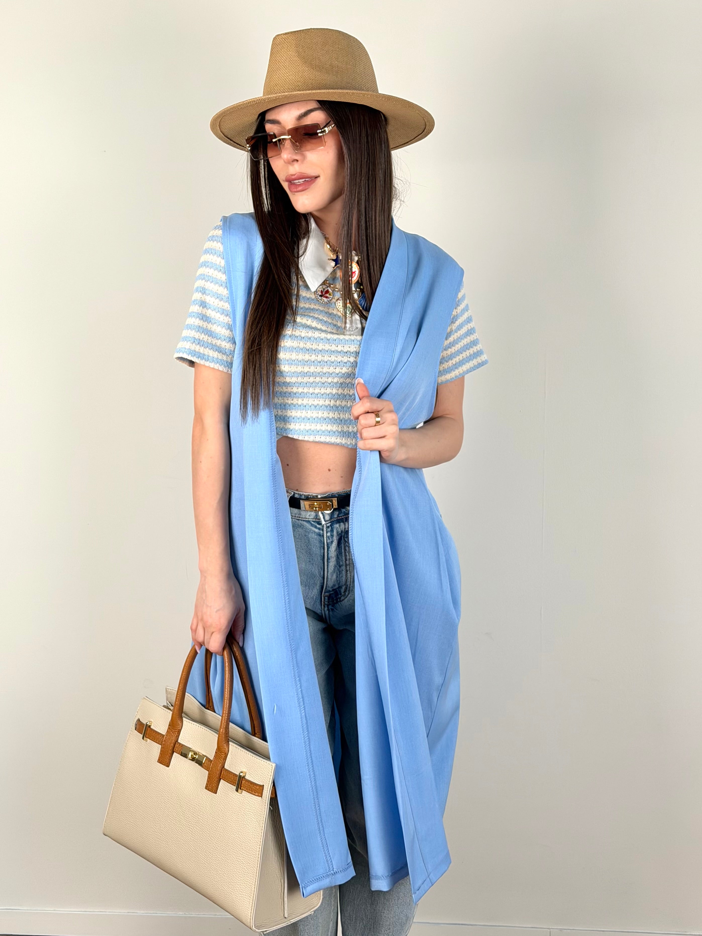 Cardigan Palermo celeste
