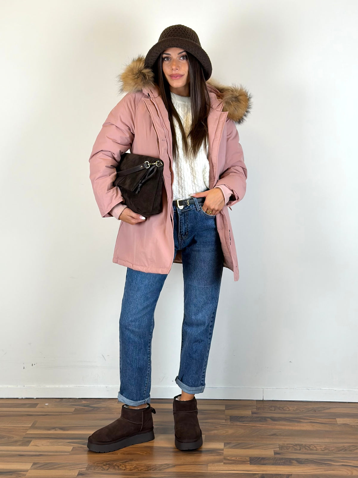 Parka rosa