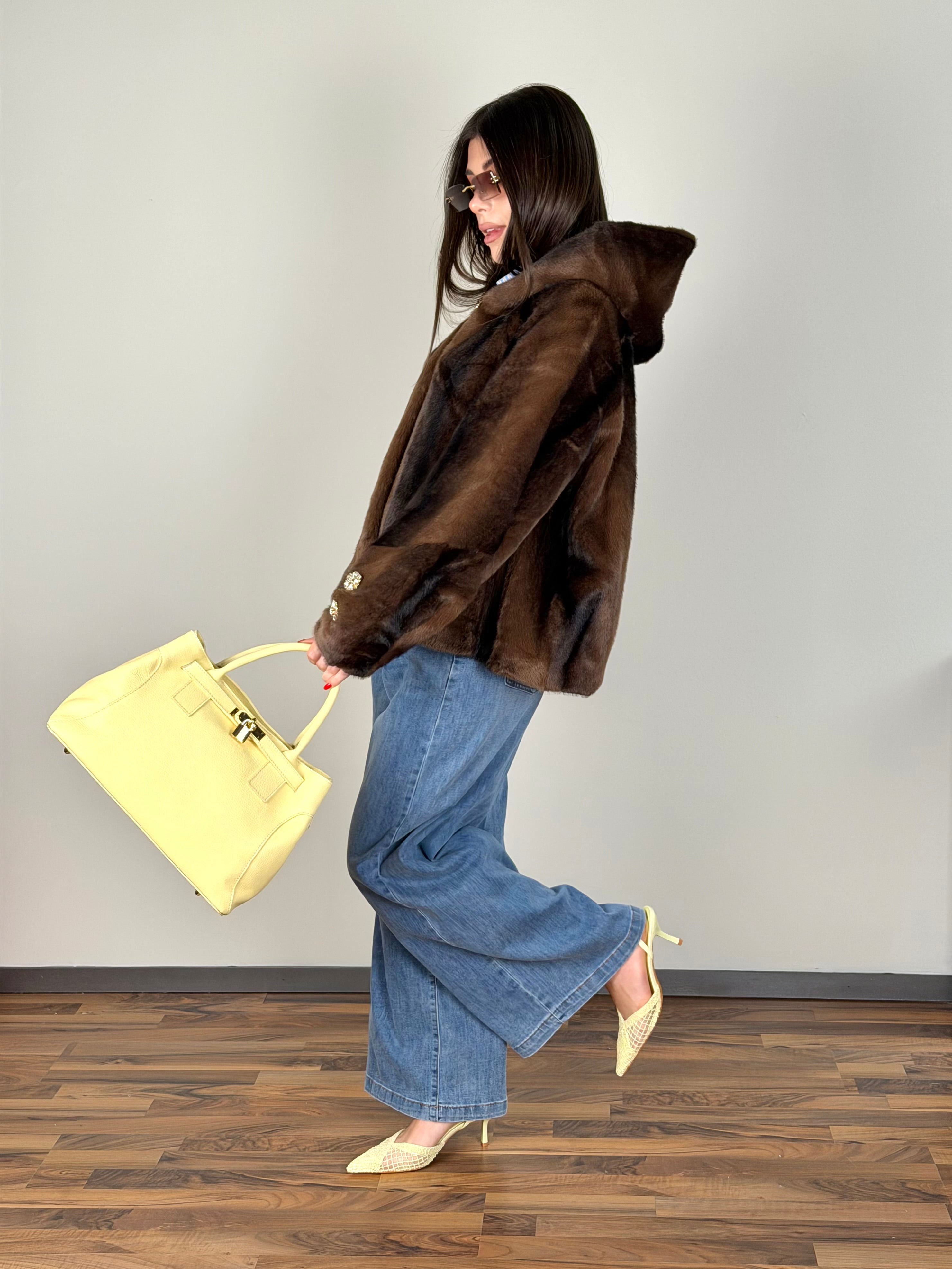 Pelliccia Evelin moro