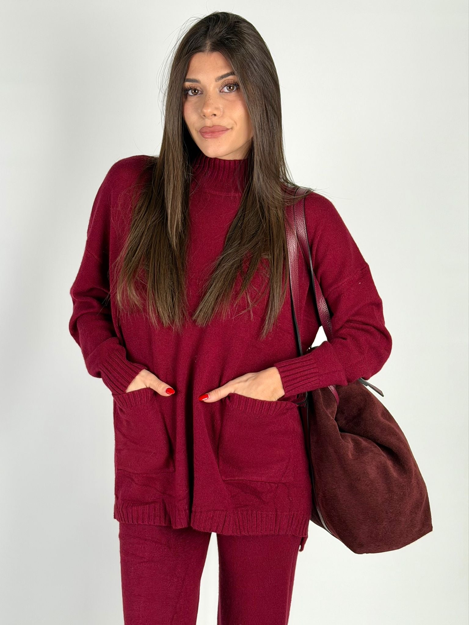 Tuta tasche bordeuax