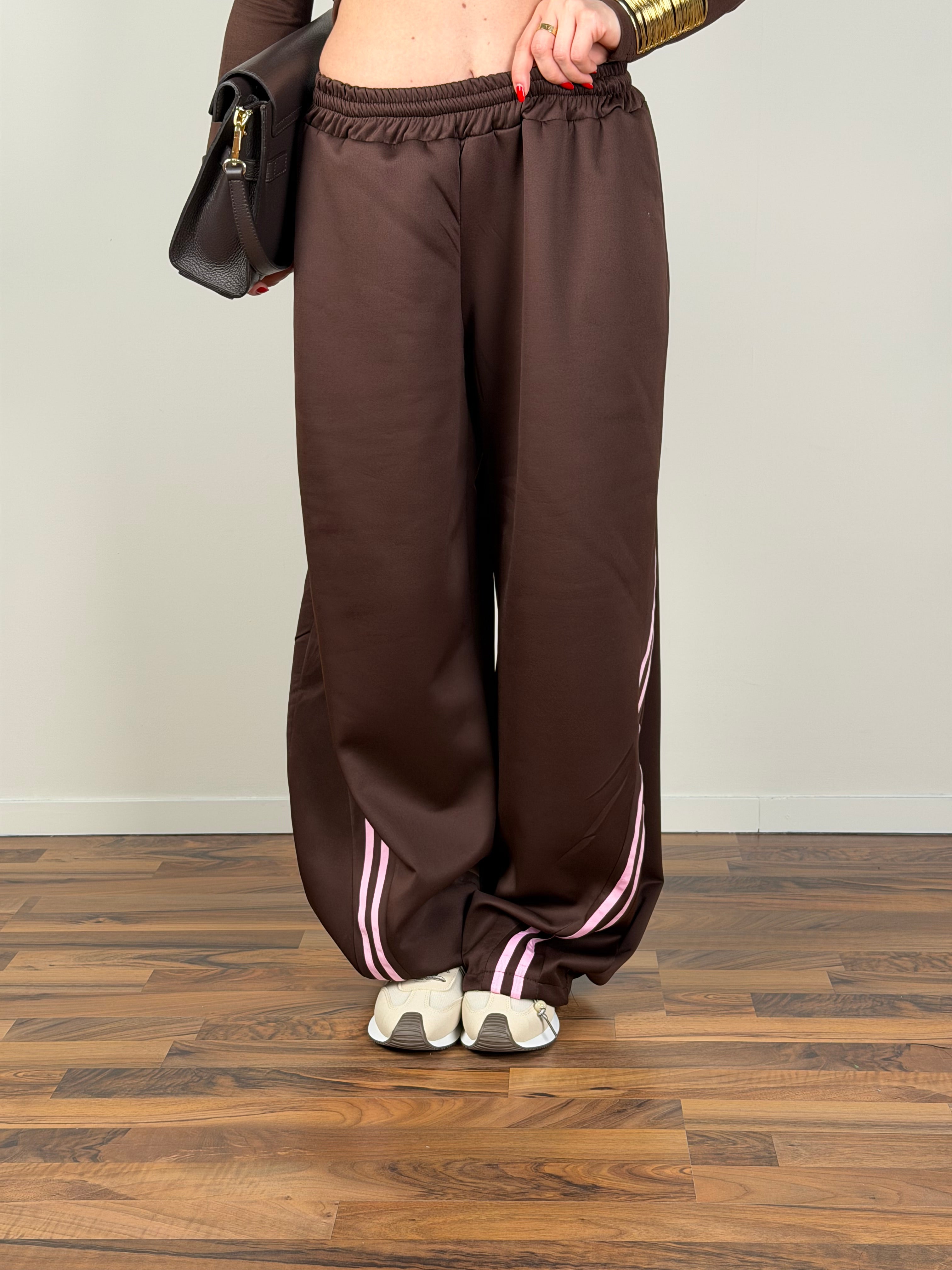 Pantalone tuta banda moro