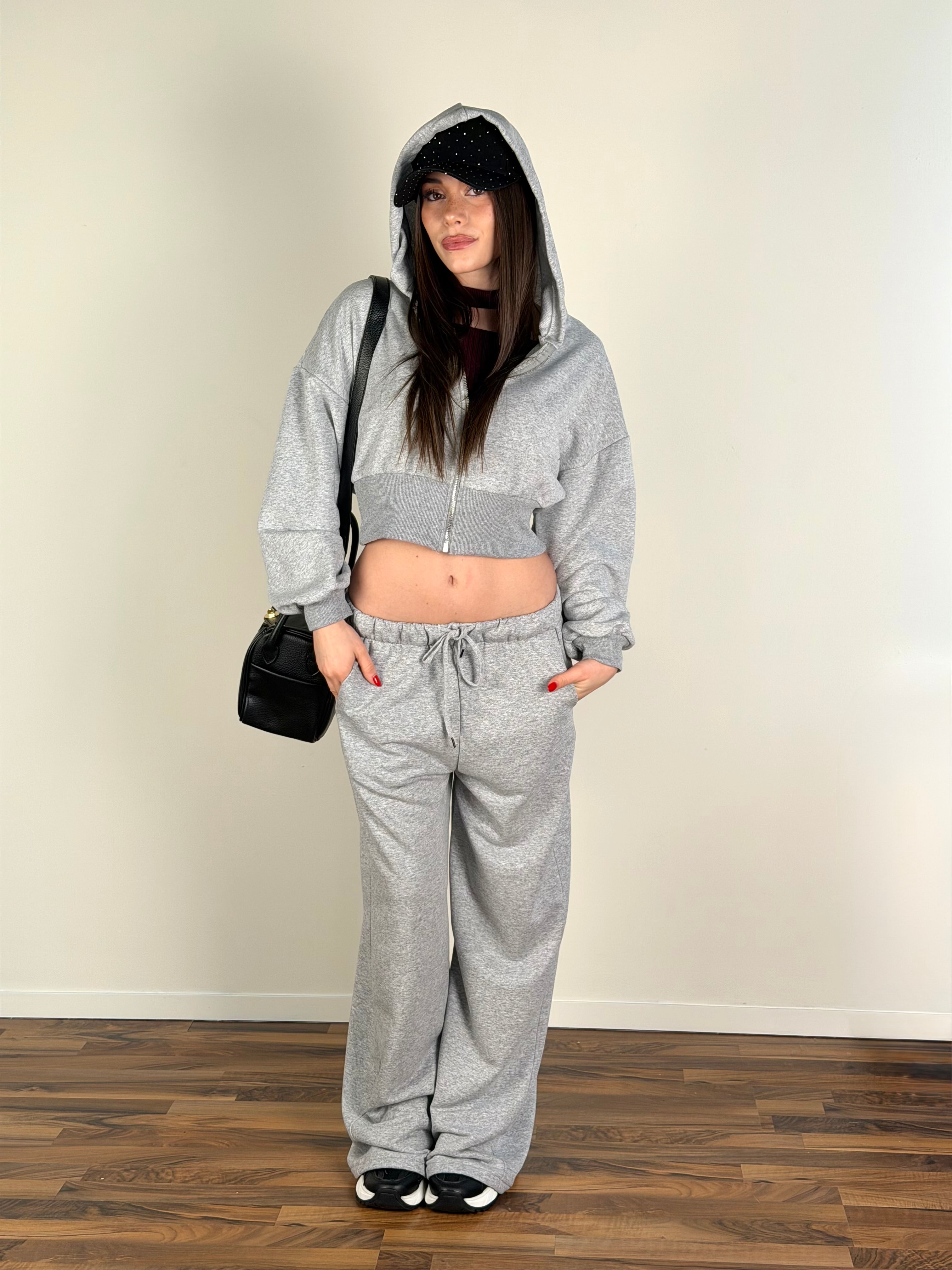 Felpa tuta sportiva City grigio