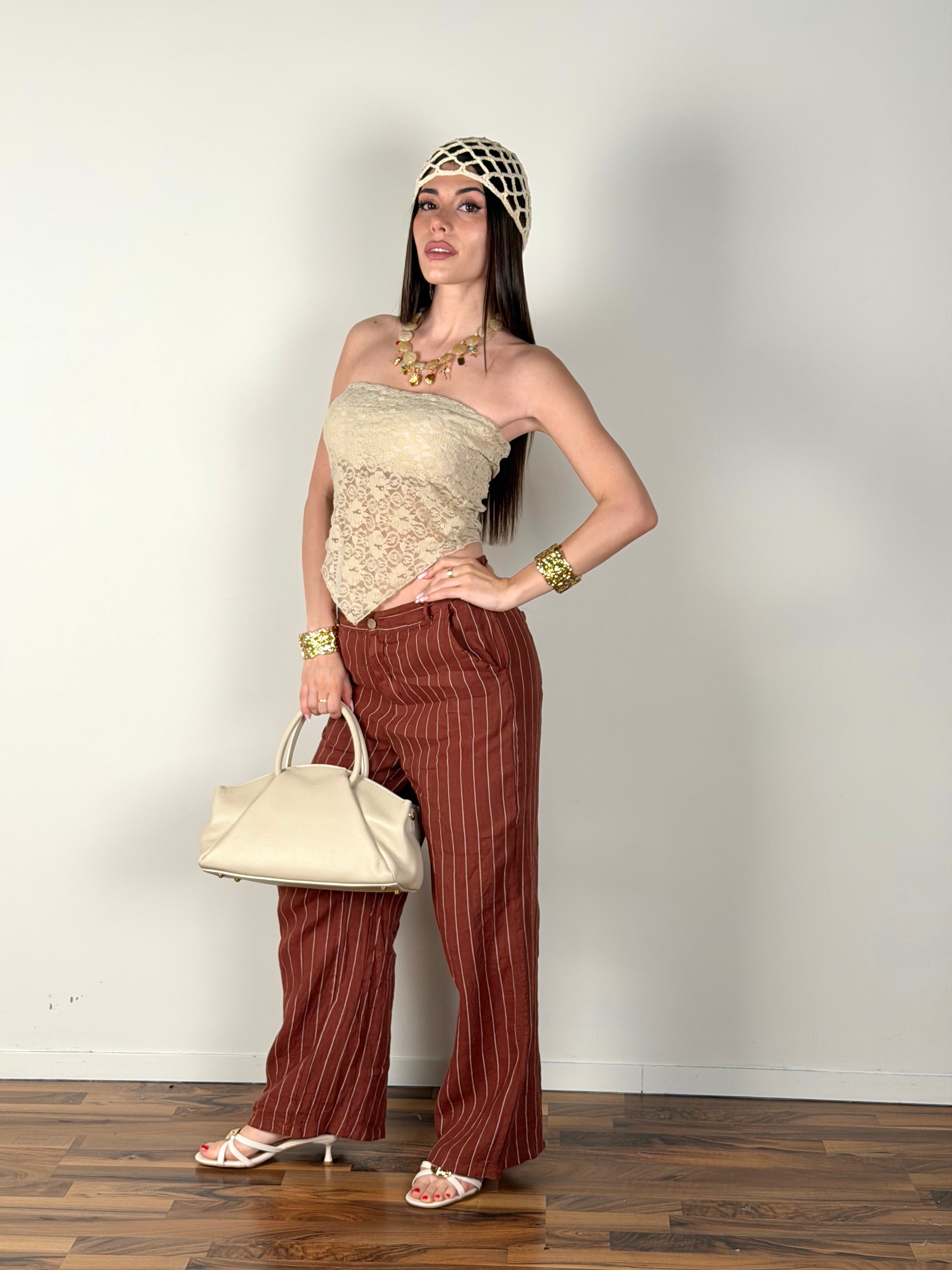 Top Elettra beige