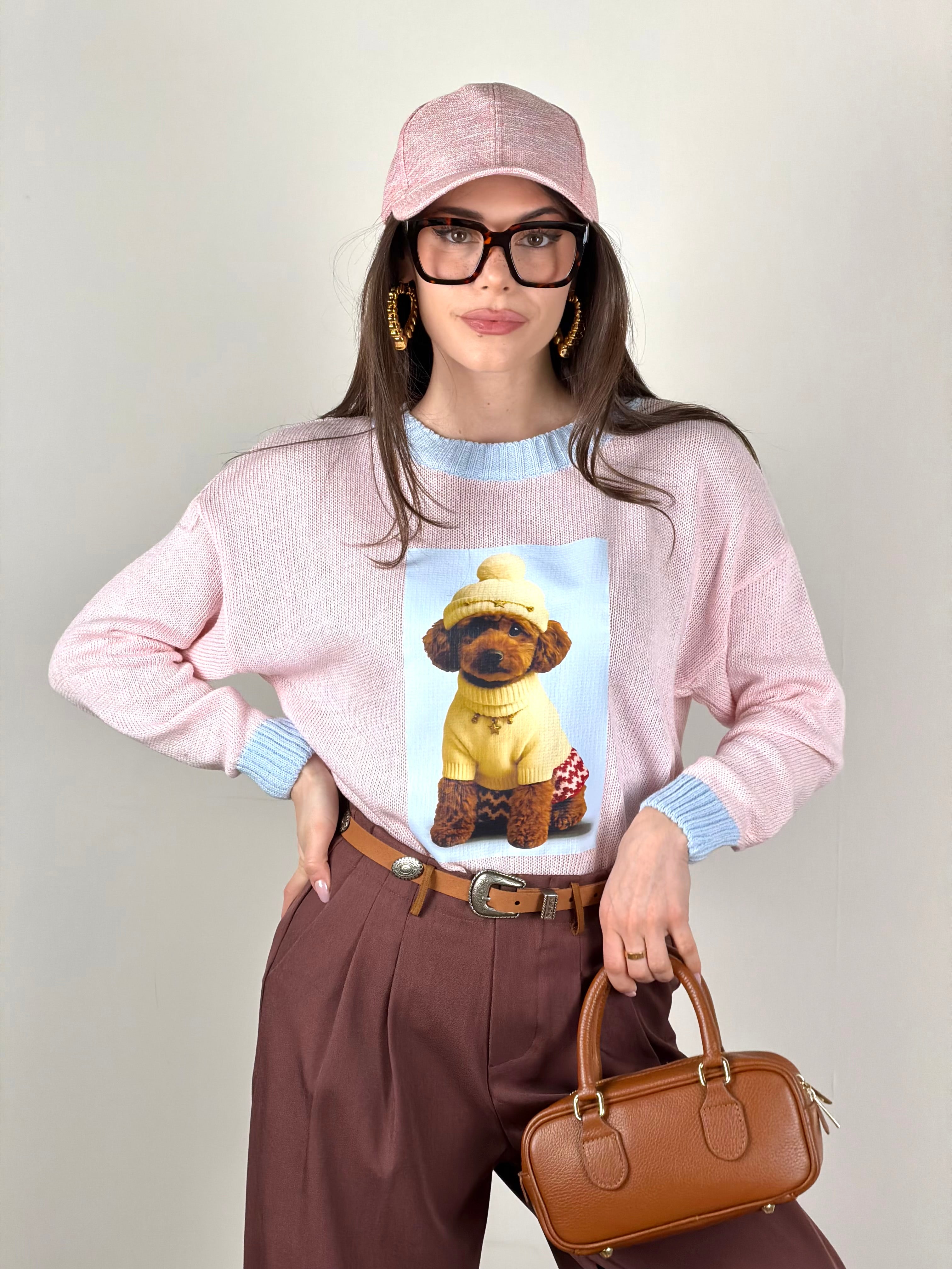 Maglia Barboncino rosa