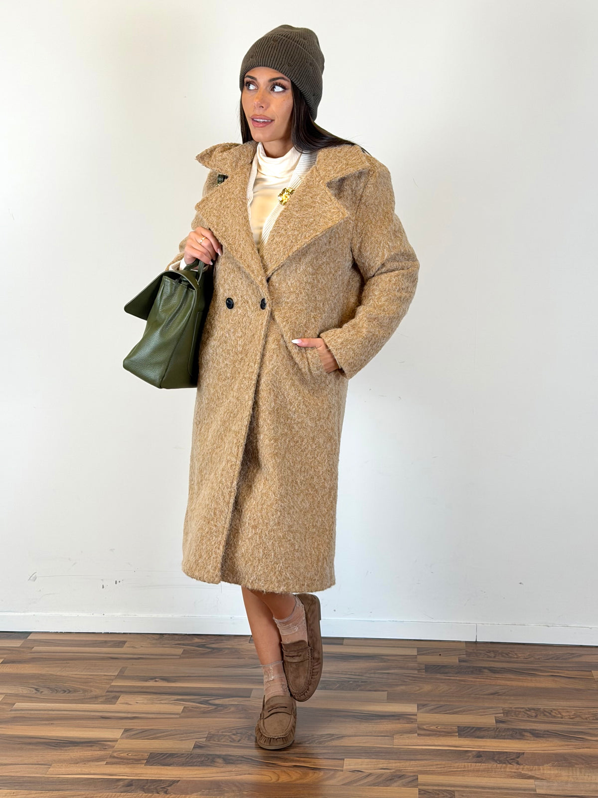 Cappotto Glamour tabacco
