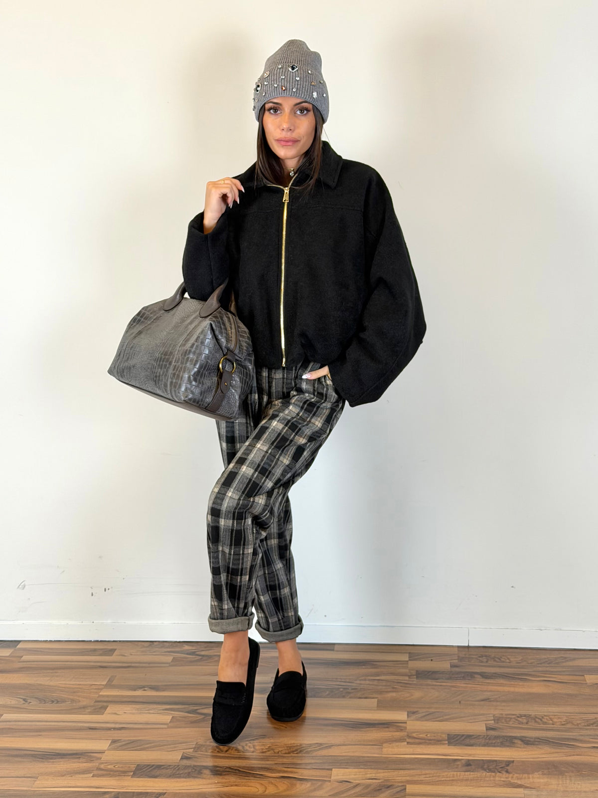 Cappotto Bomber Bonton nero