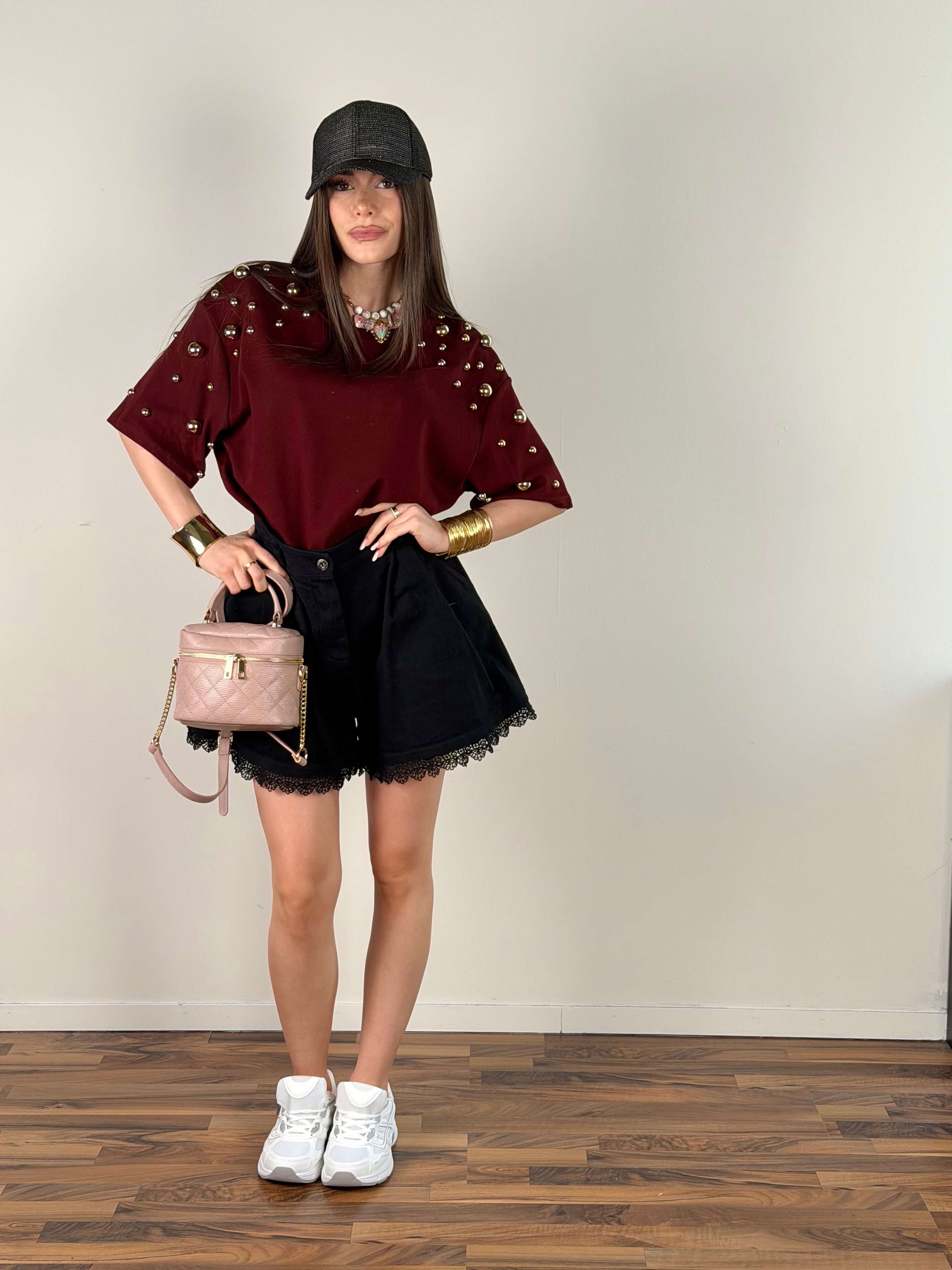 T-shirt Sun bordeaux