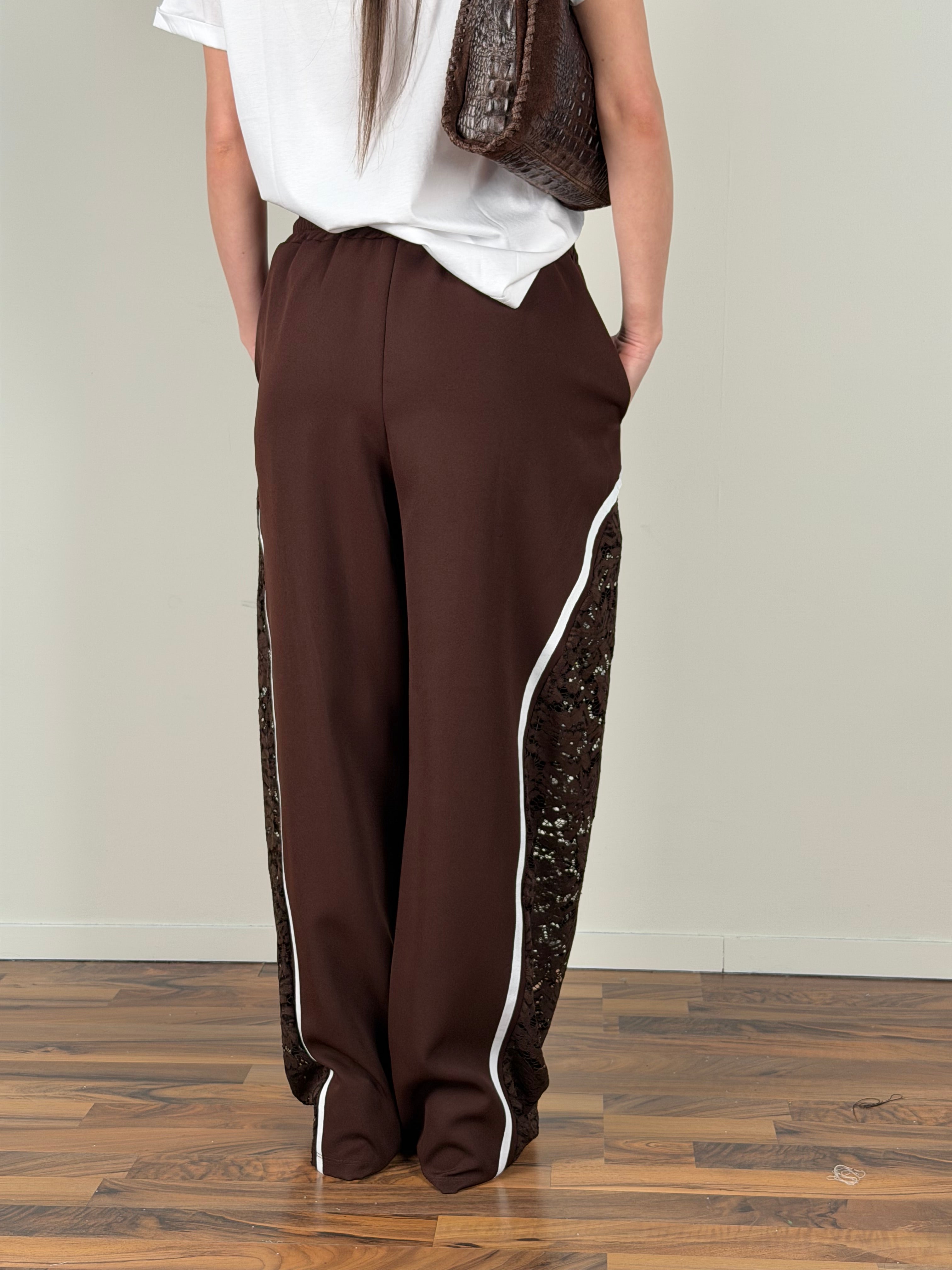 Pantalone tuta pizzo moro