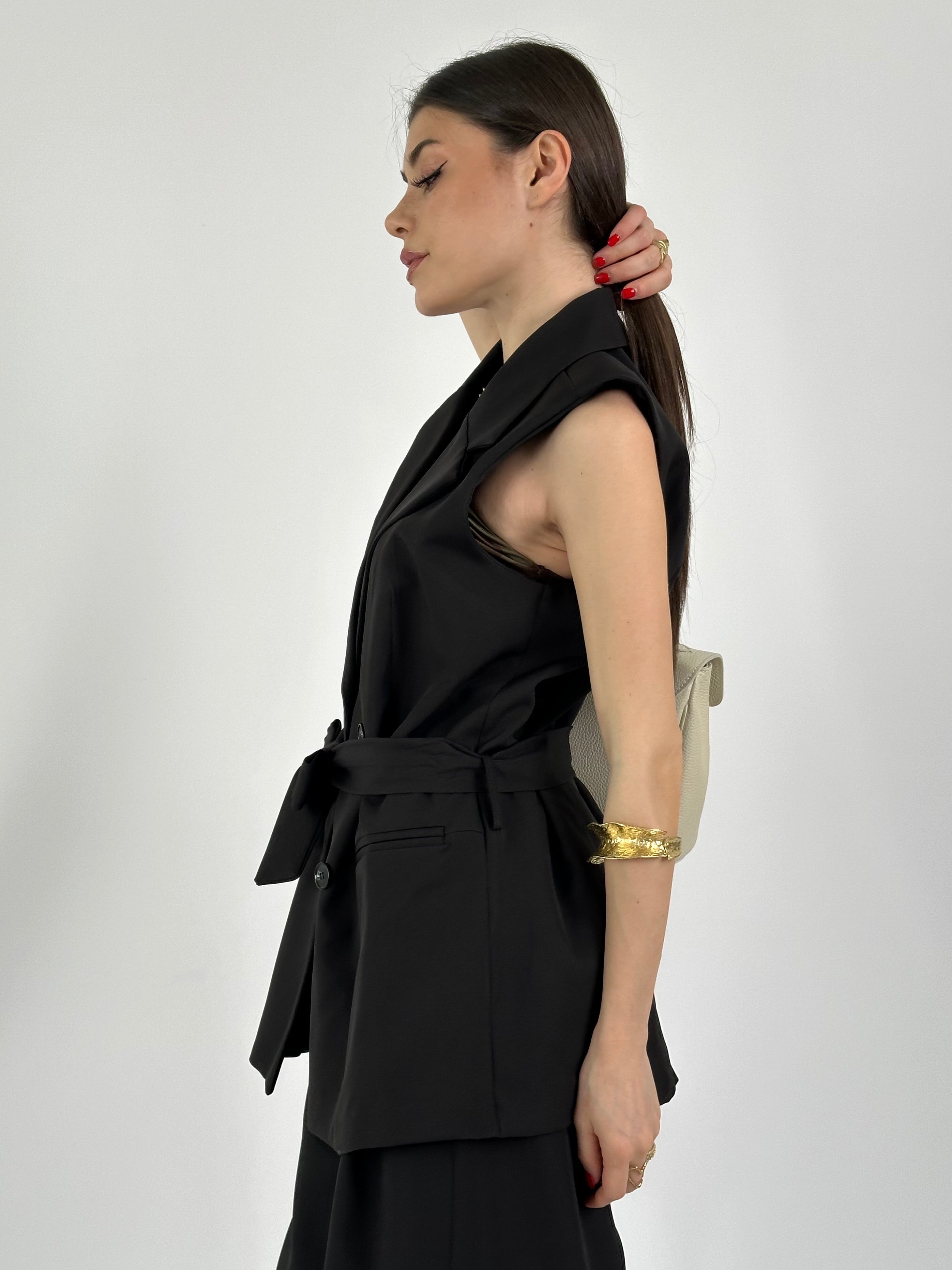 Giacca in viscosa Julia nero