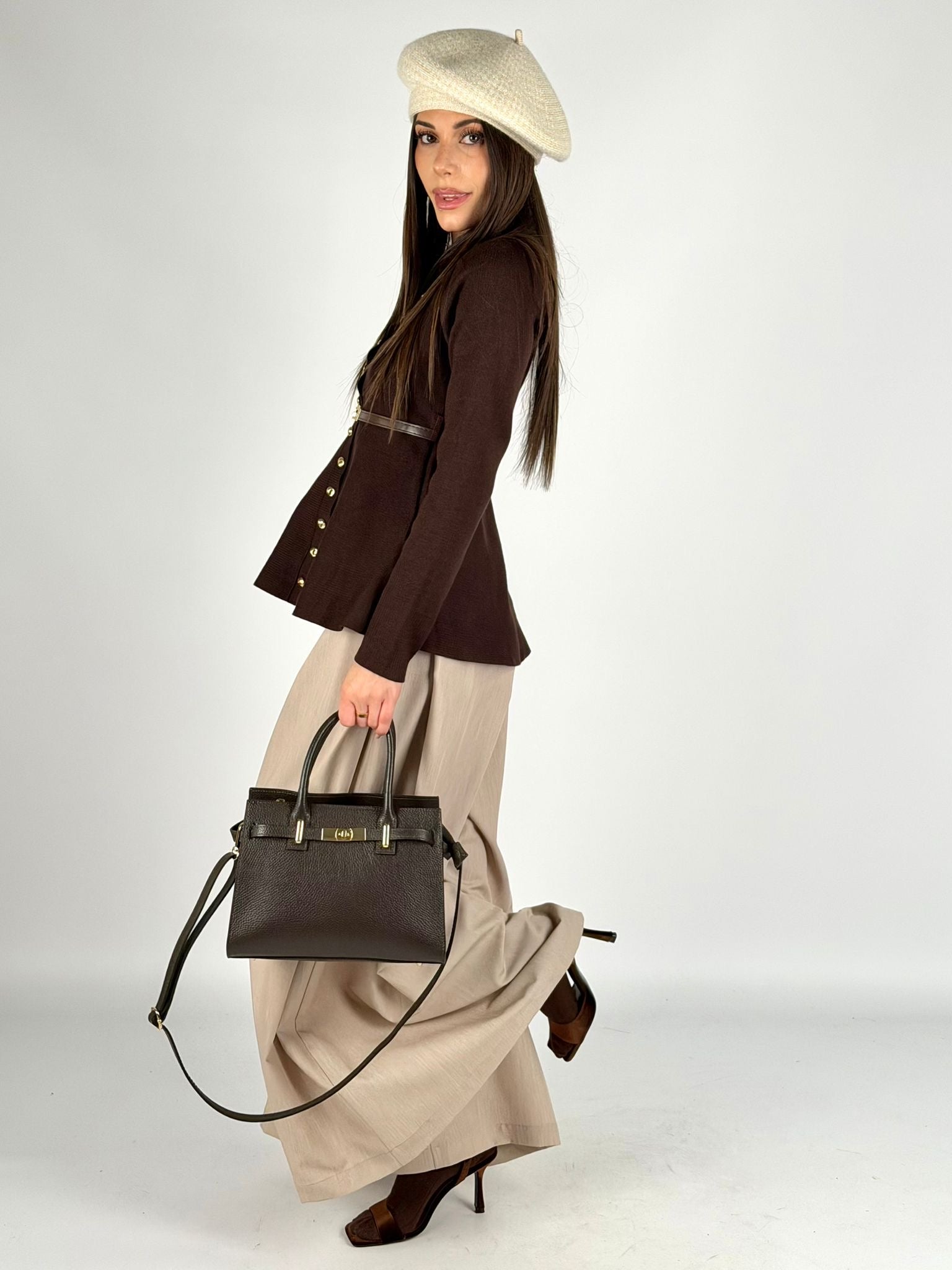 Pantalone bonton beige