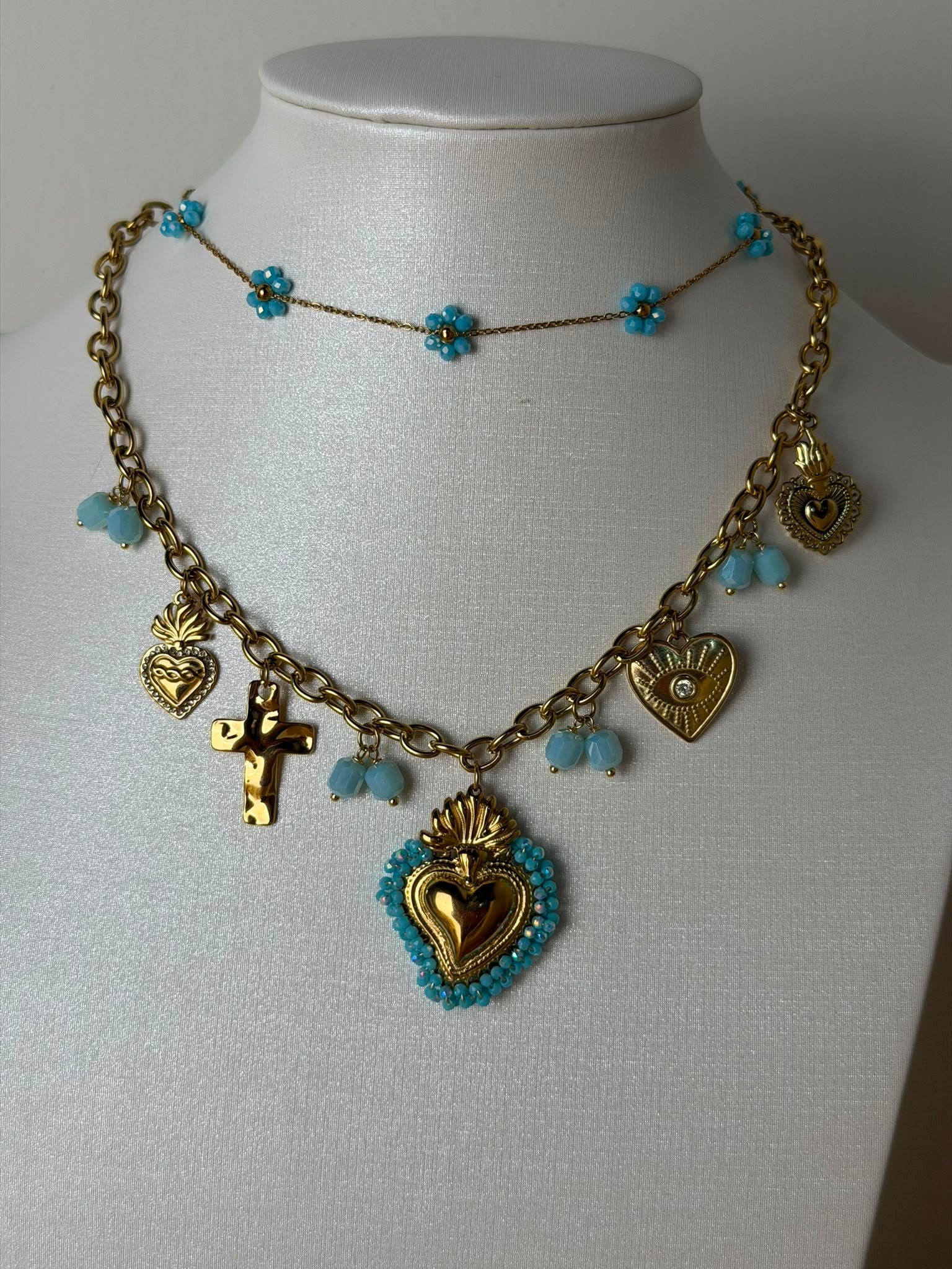 Collana chocker margherite CELESTE - collezione HAPPY