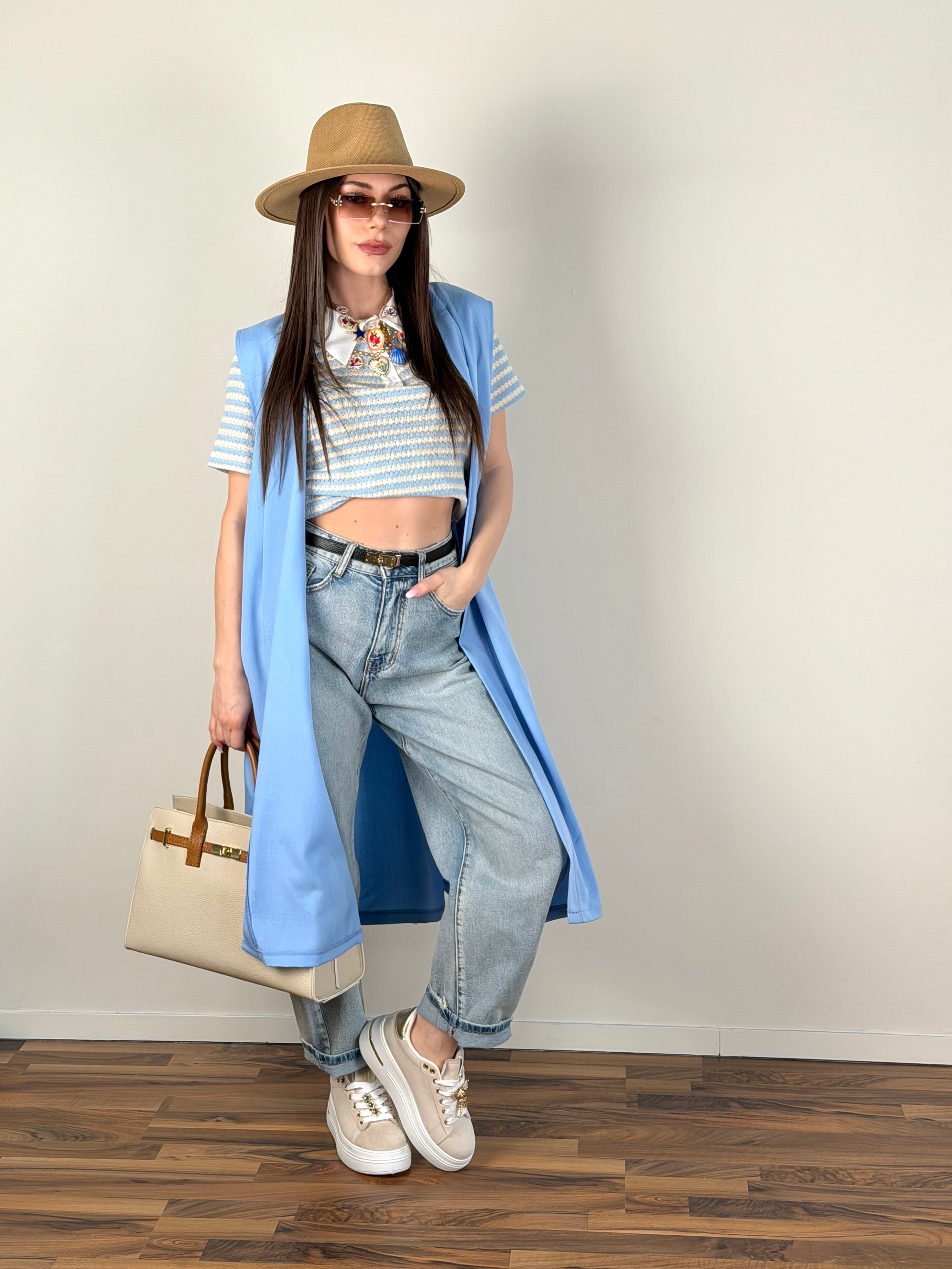 Cardigan Palermo celeste