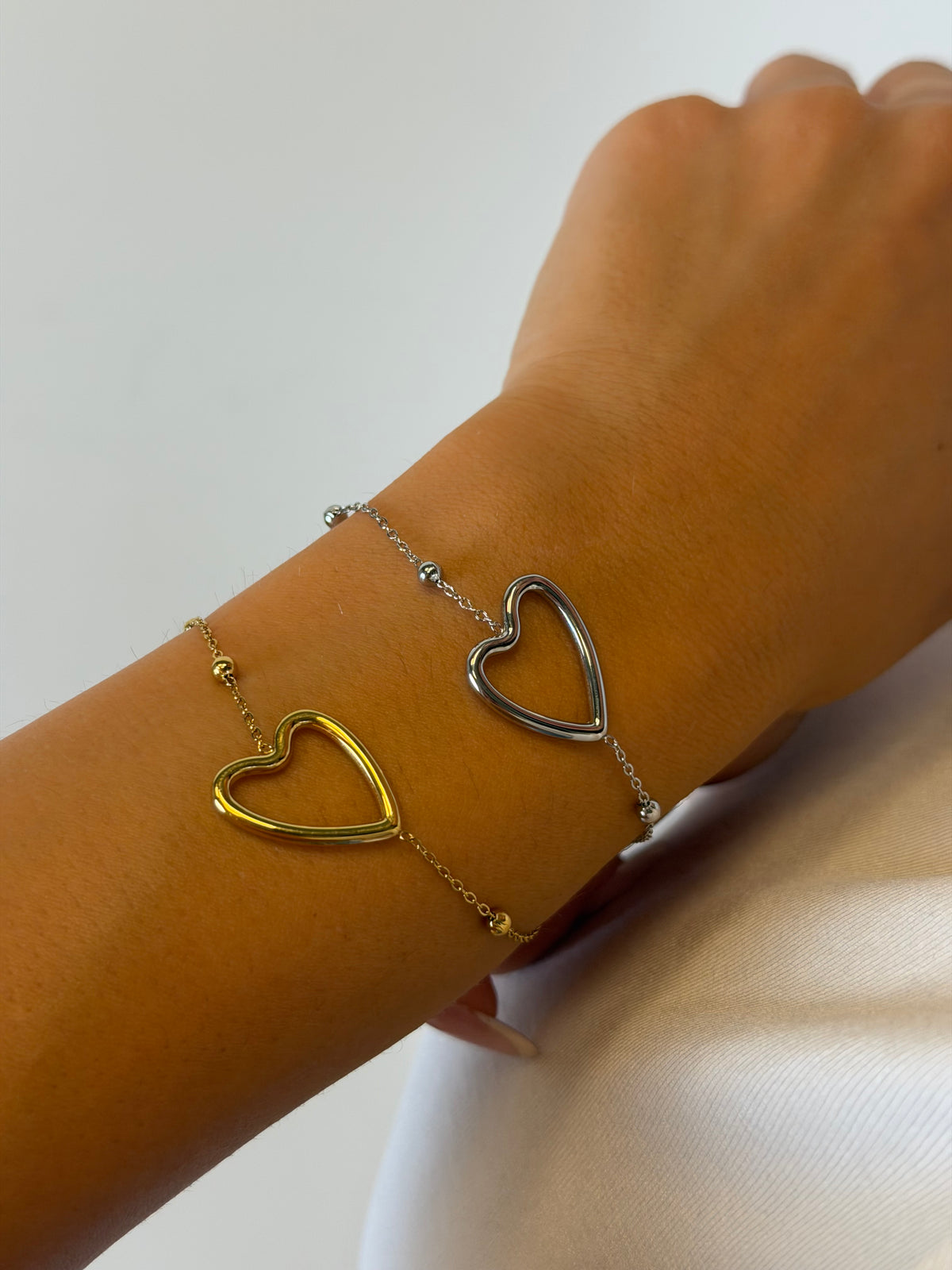 Bracciale cuore vuoto  - collezione cuori