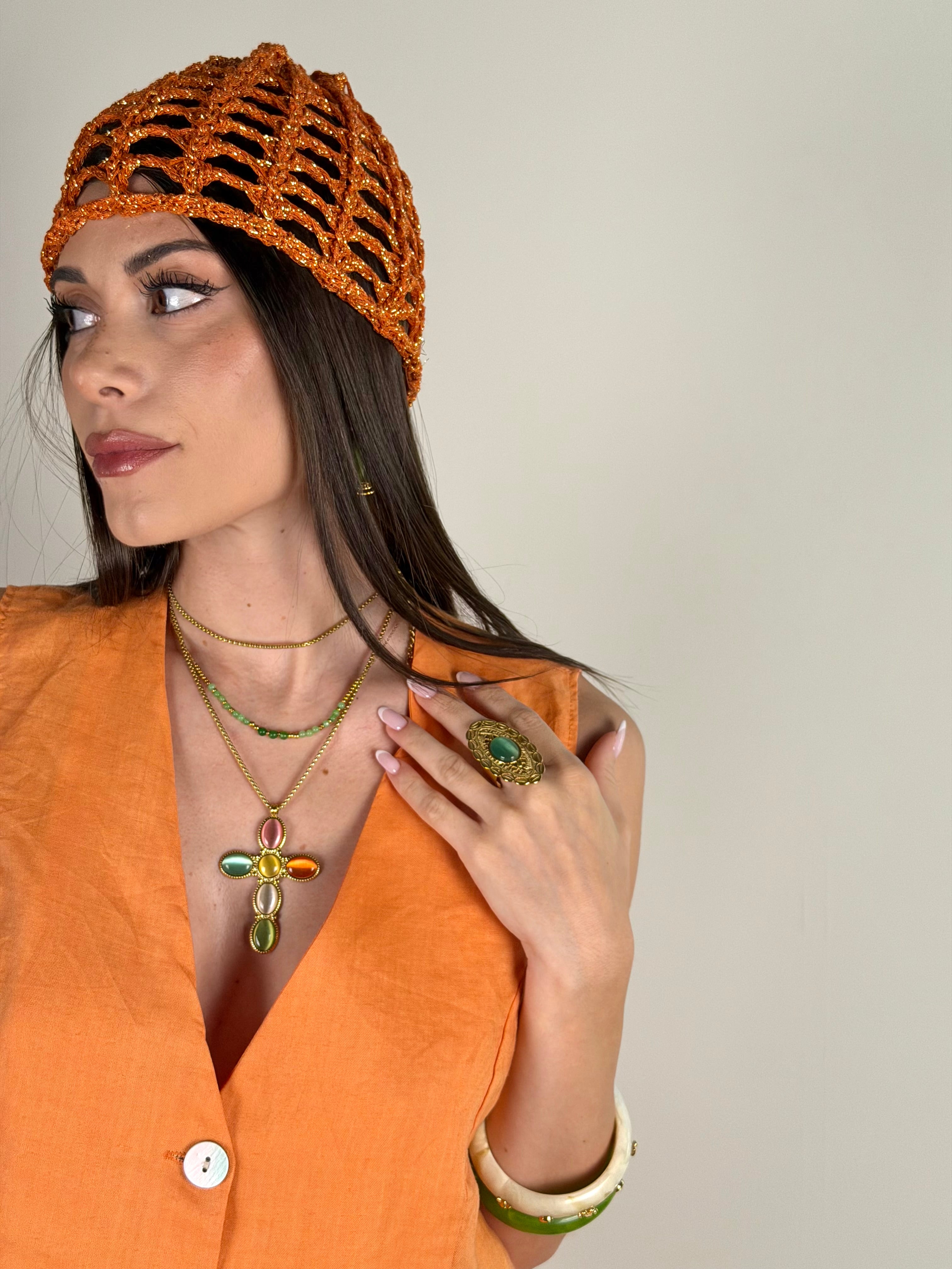 Collana croce - collezione multicolor
