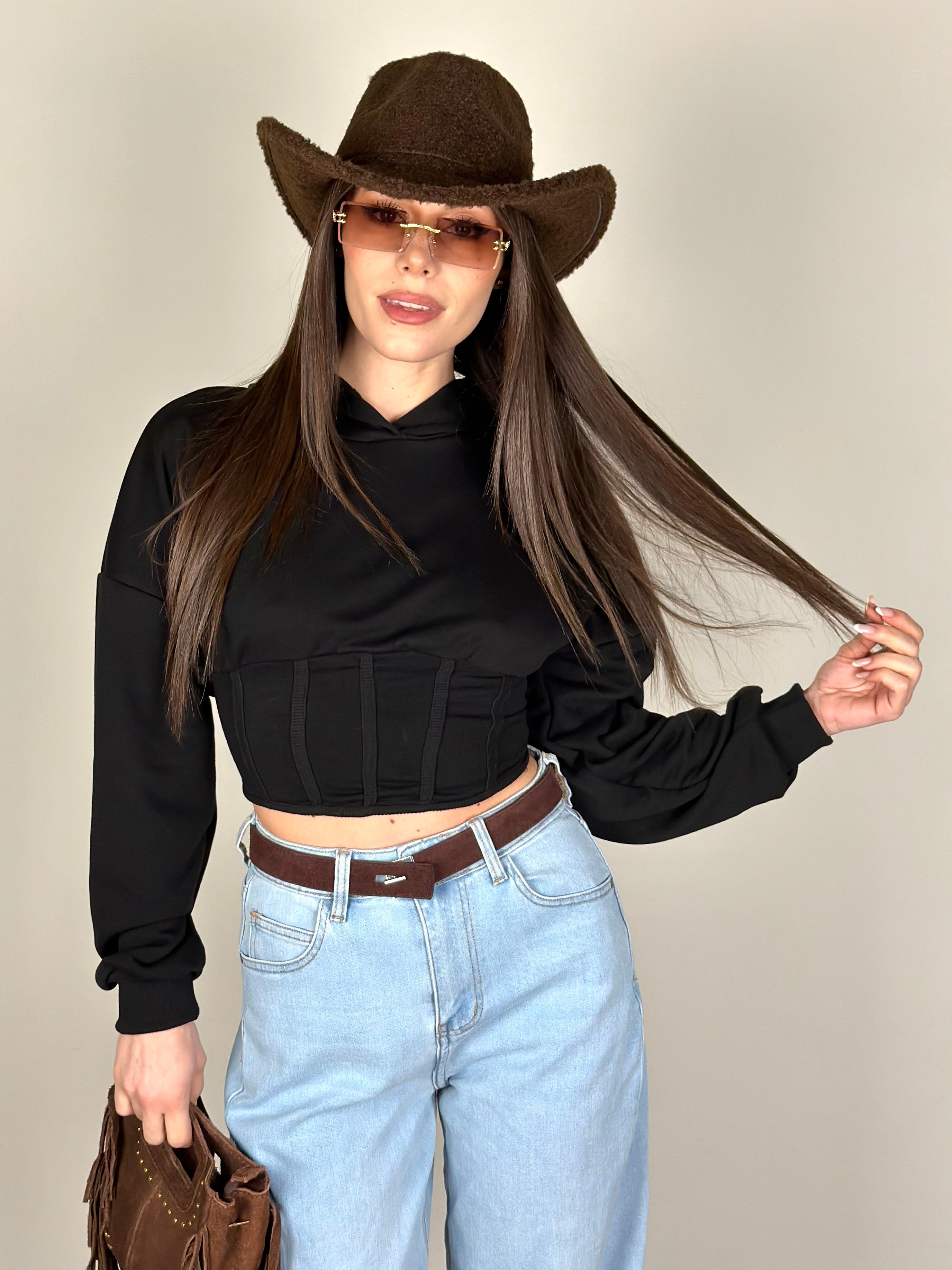 Felpa Las Vegas nera