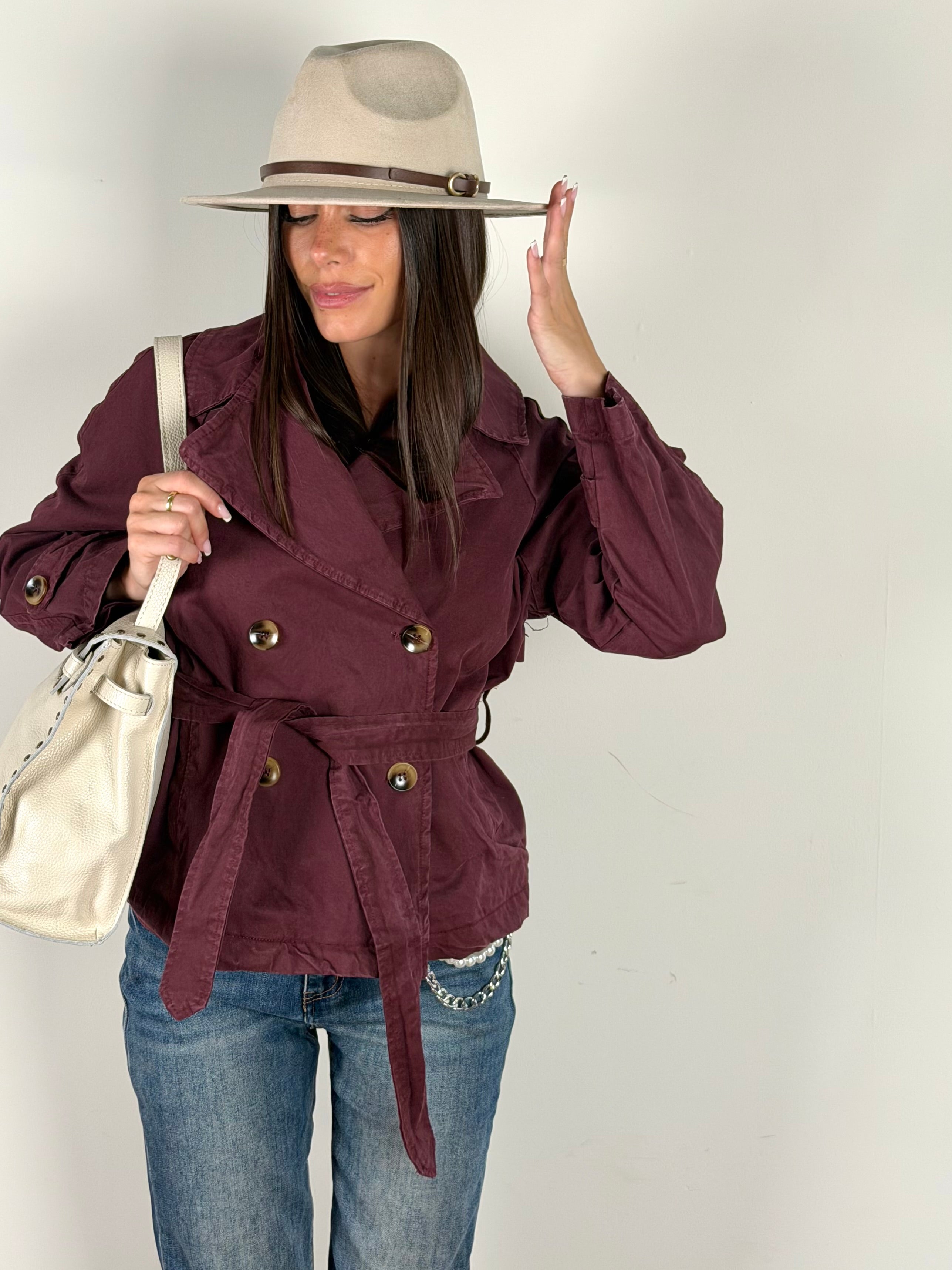 Trench Marlon bordeaux