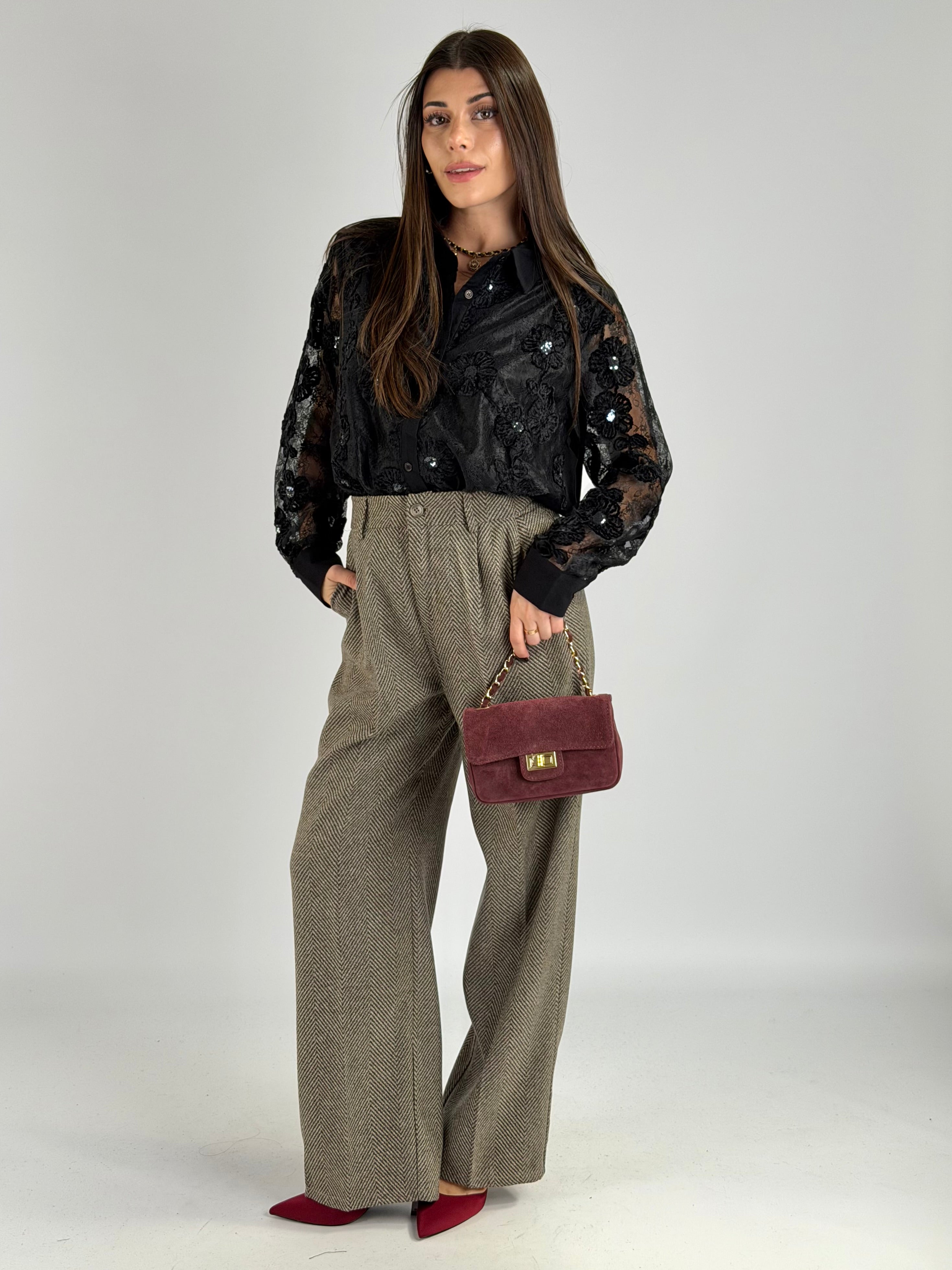 Camicia pizzo Marta nero