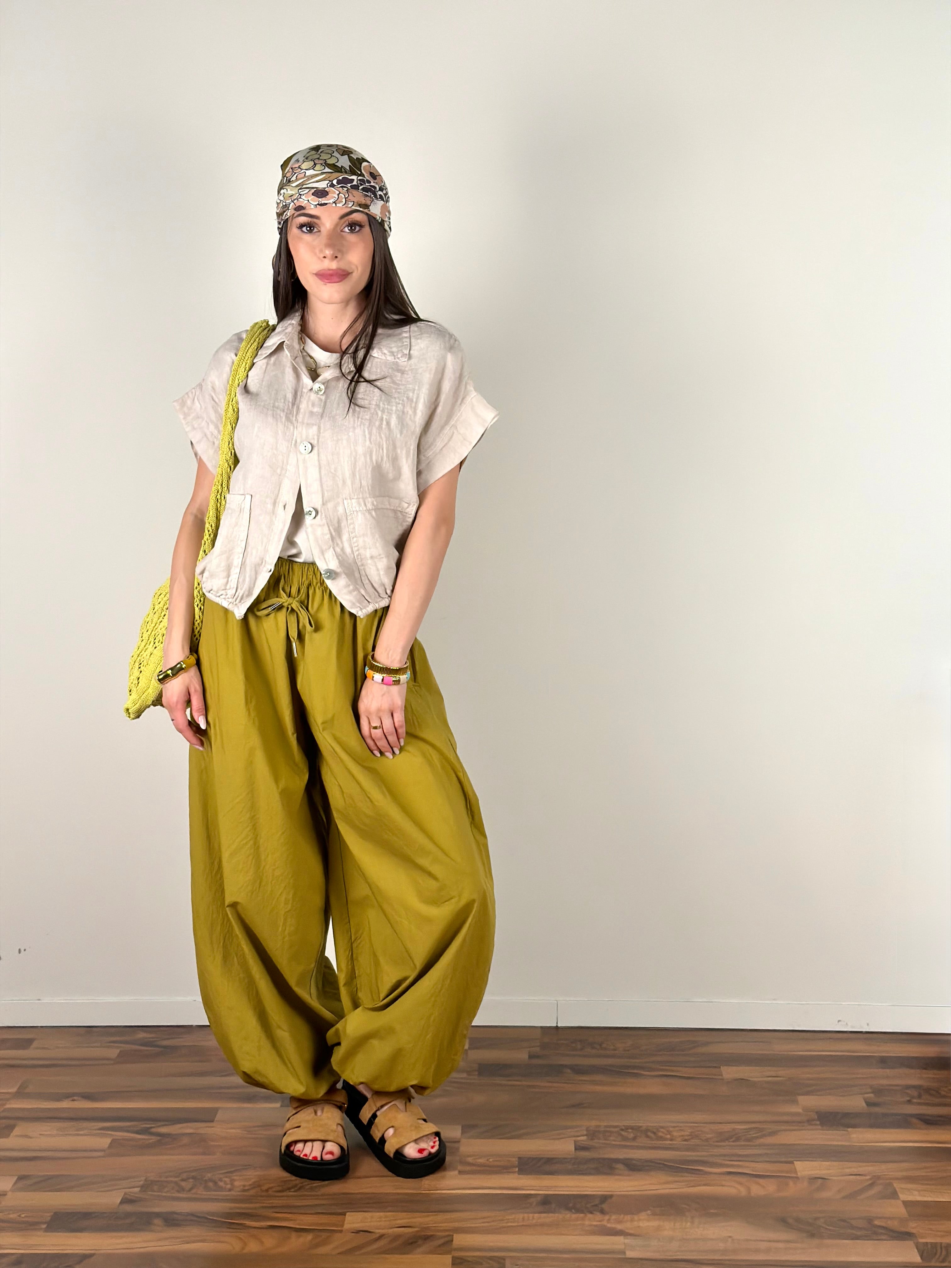 Camicia puro lino Duna beige
