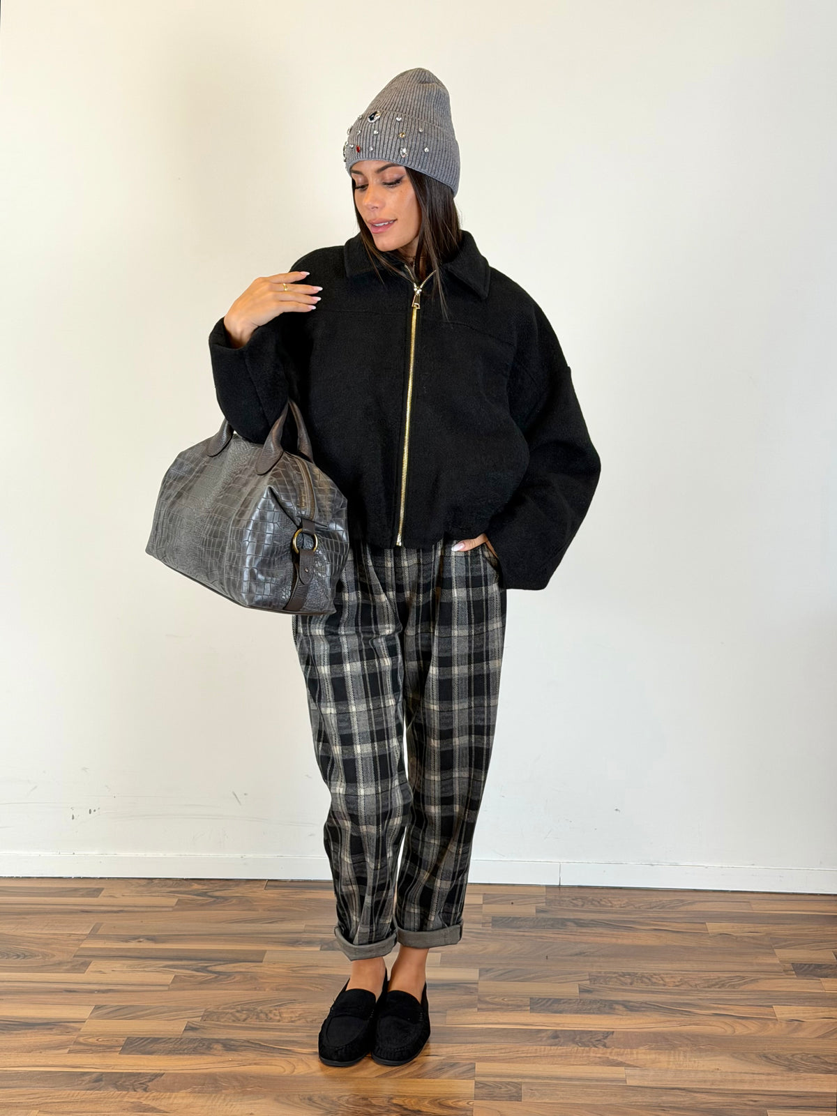 Cappotto Bomber Bonton nero