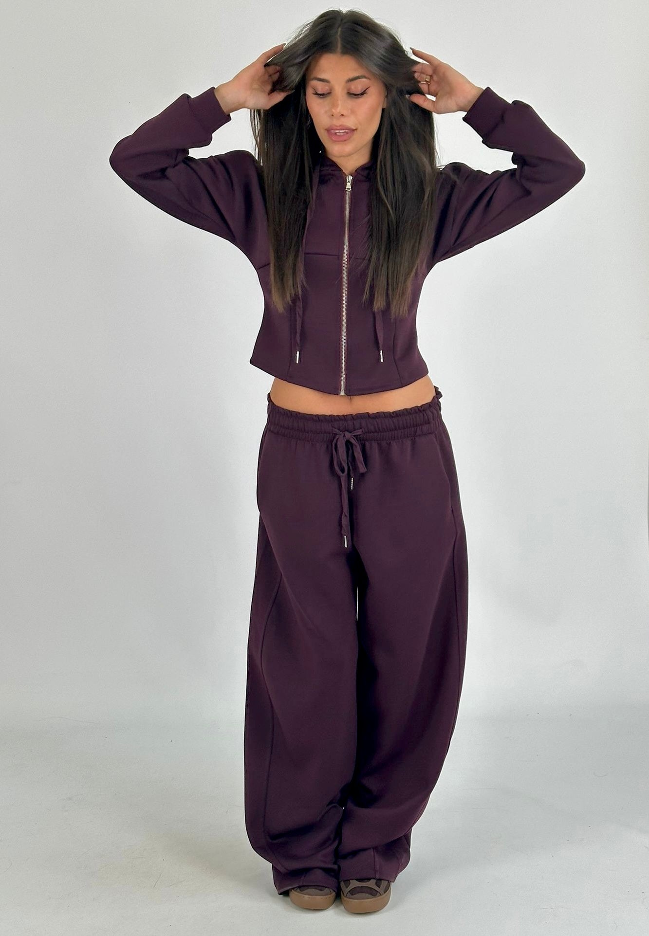 Felpa tuta sportiva Gemma bordeaux