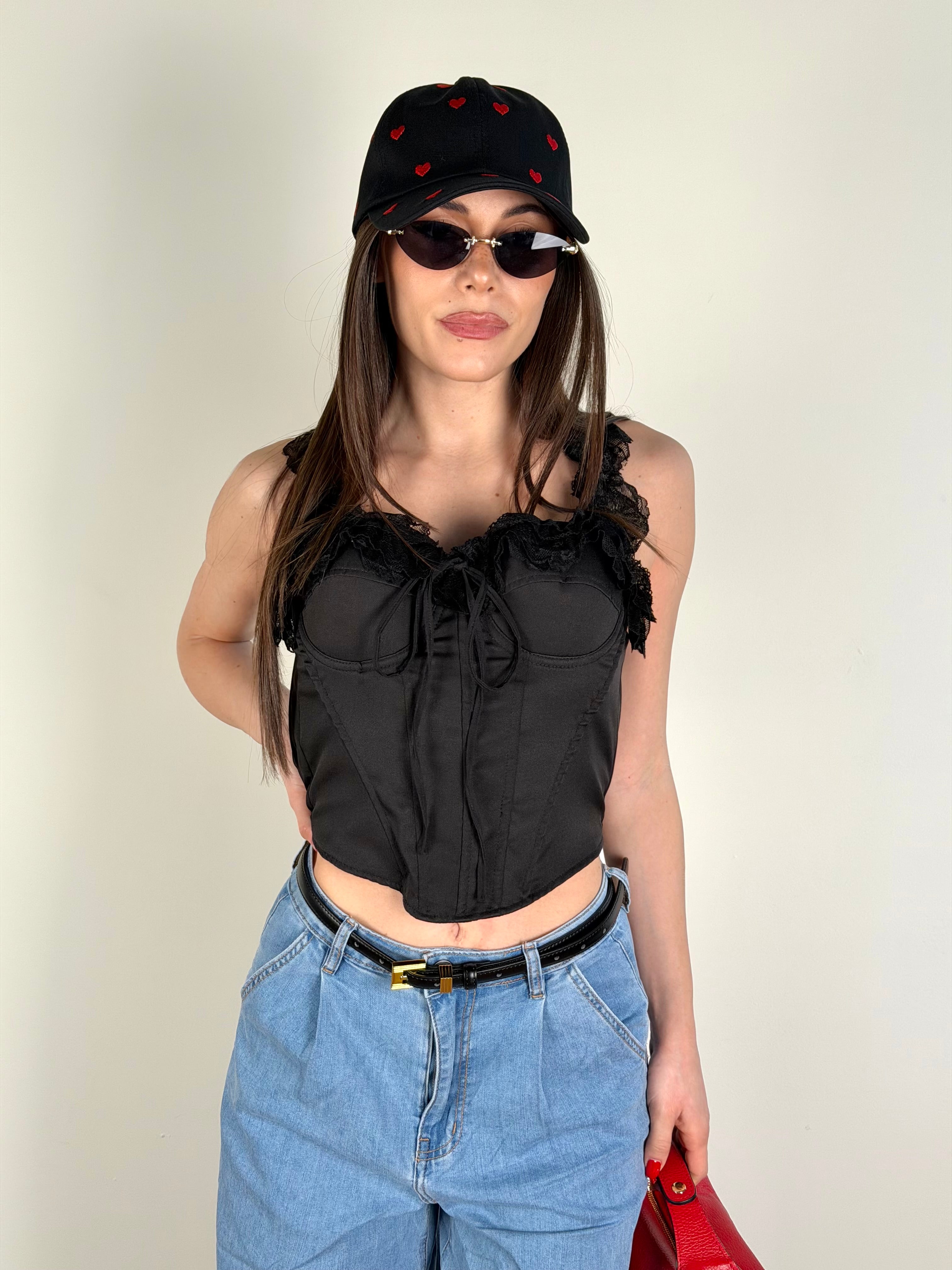 Corpetto Virginia nero