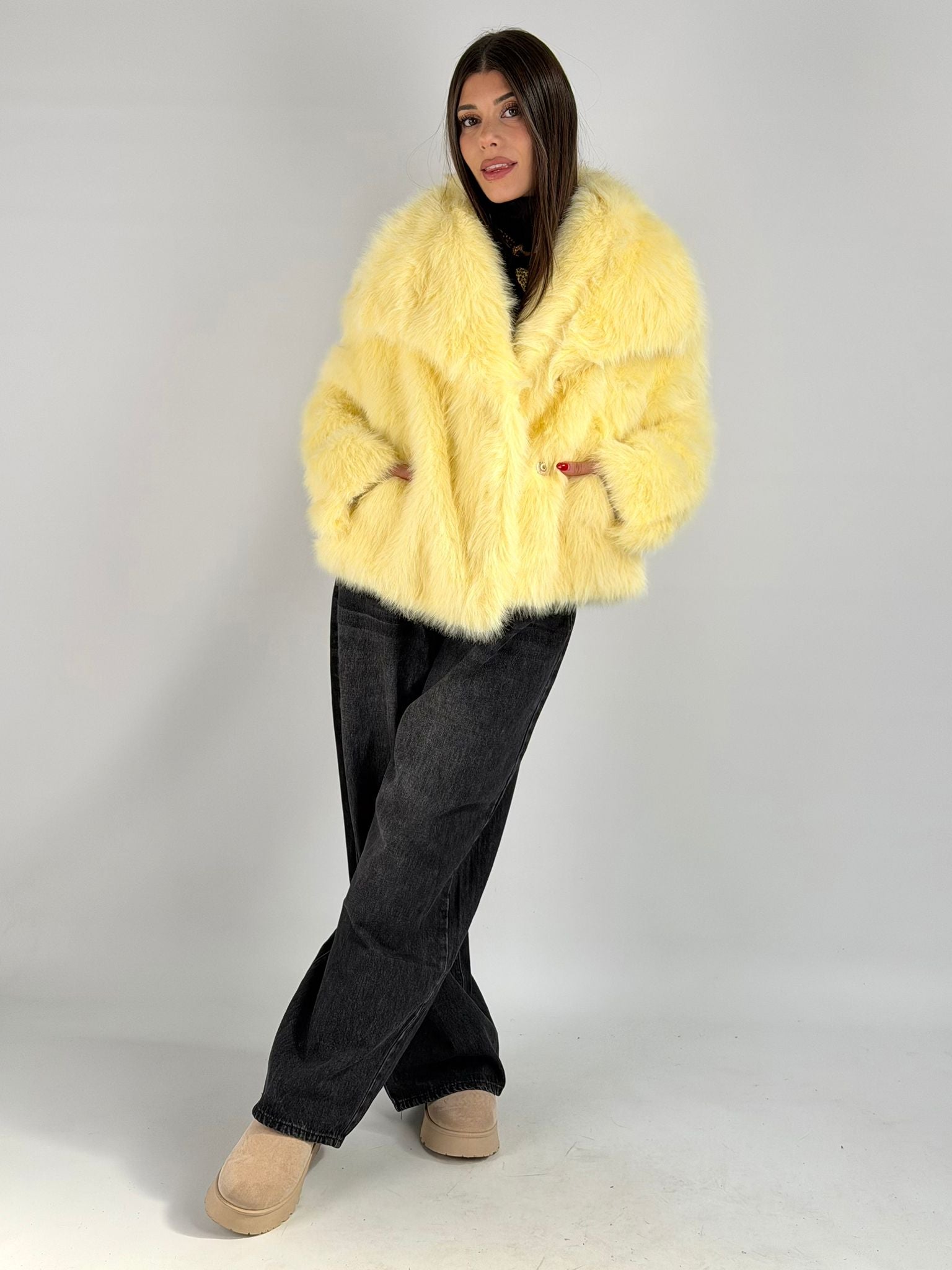 Pelliccia Gemma giallo