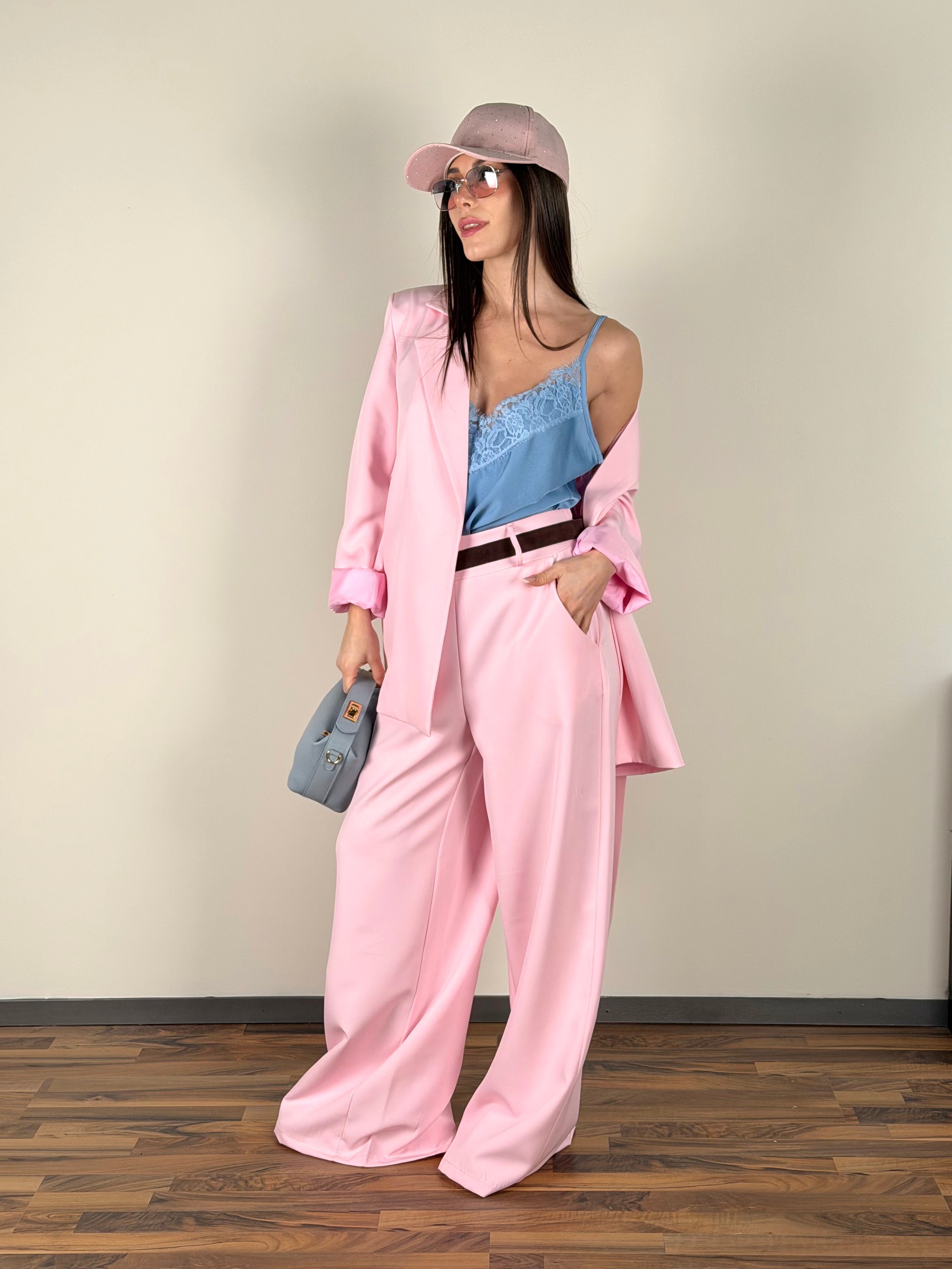 Completo fiocco rosa