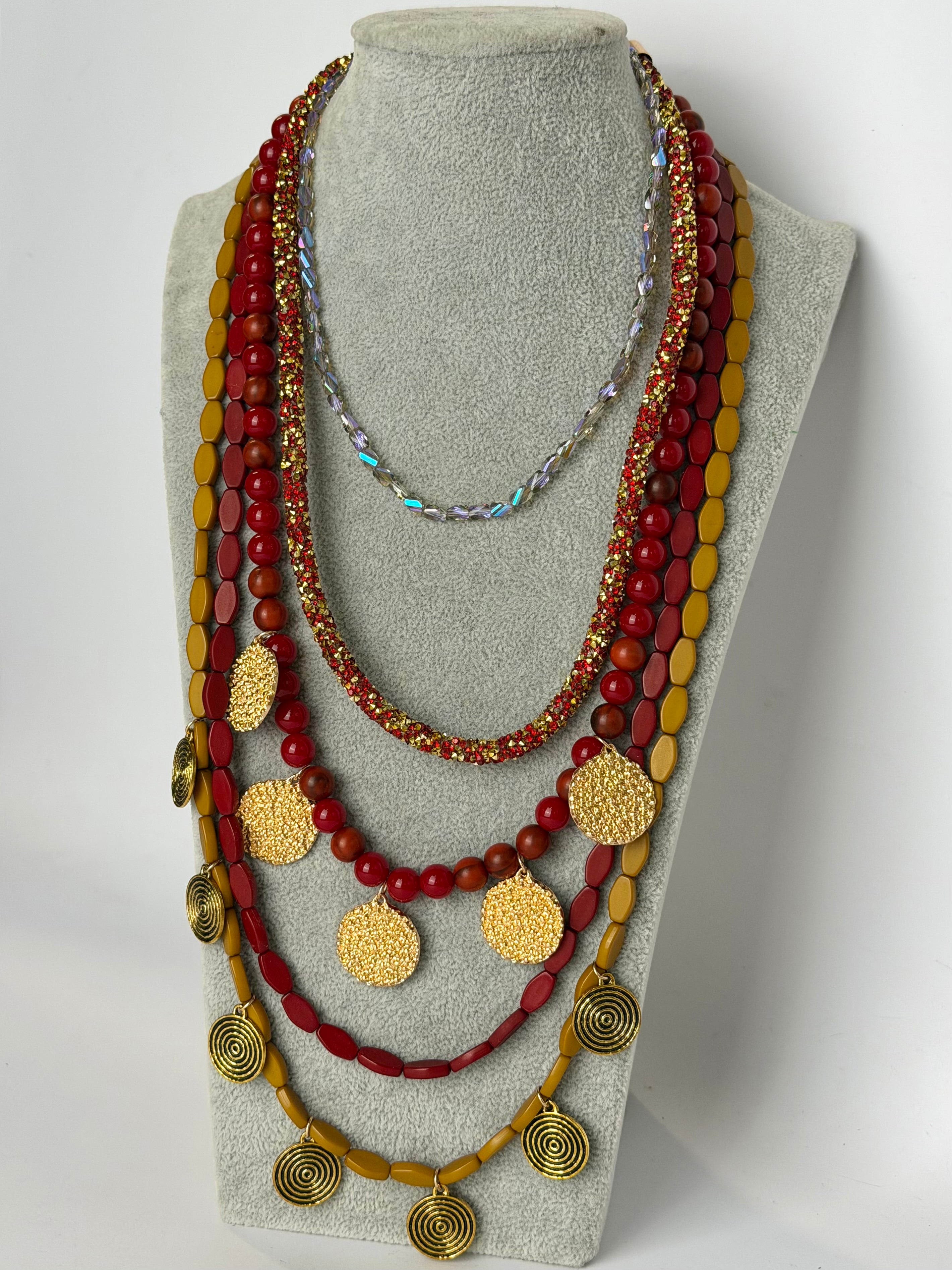 Collana perle 5 in 1 - 2 colori