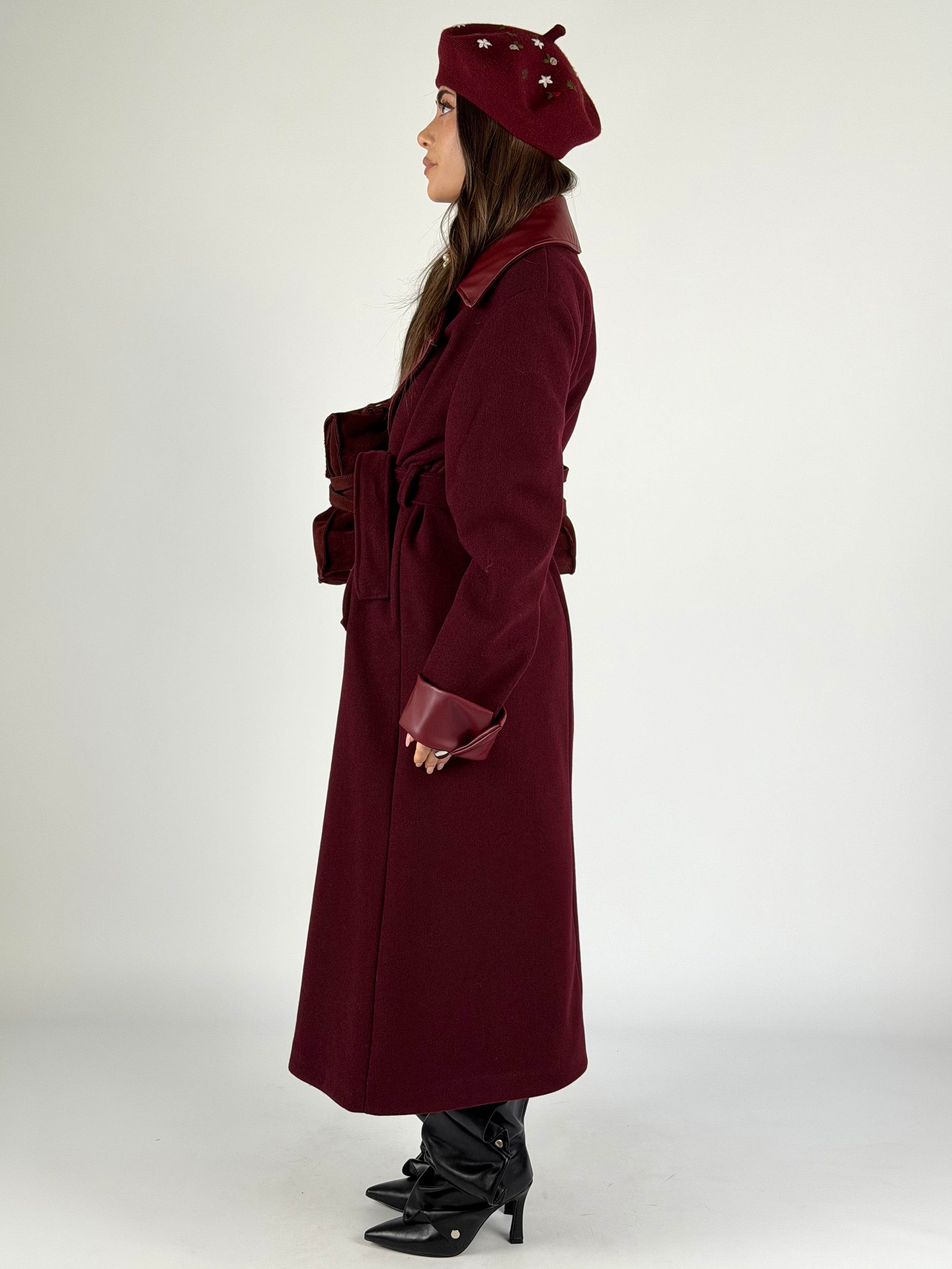 Cappotto madame bordeaux